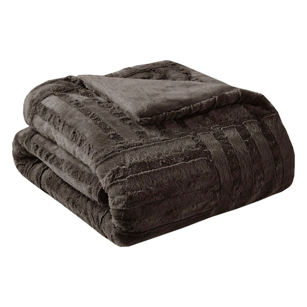 Arctic - Ultra Down Alternative Throw - Chocolate - Image 4