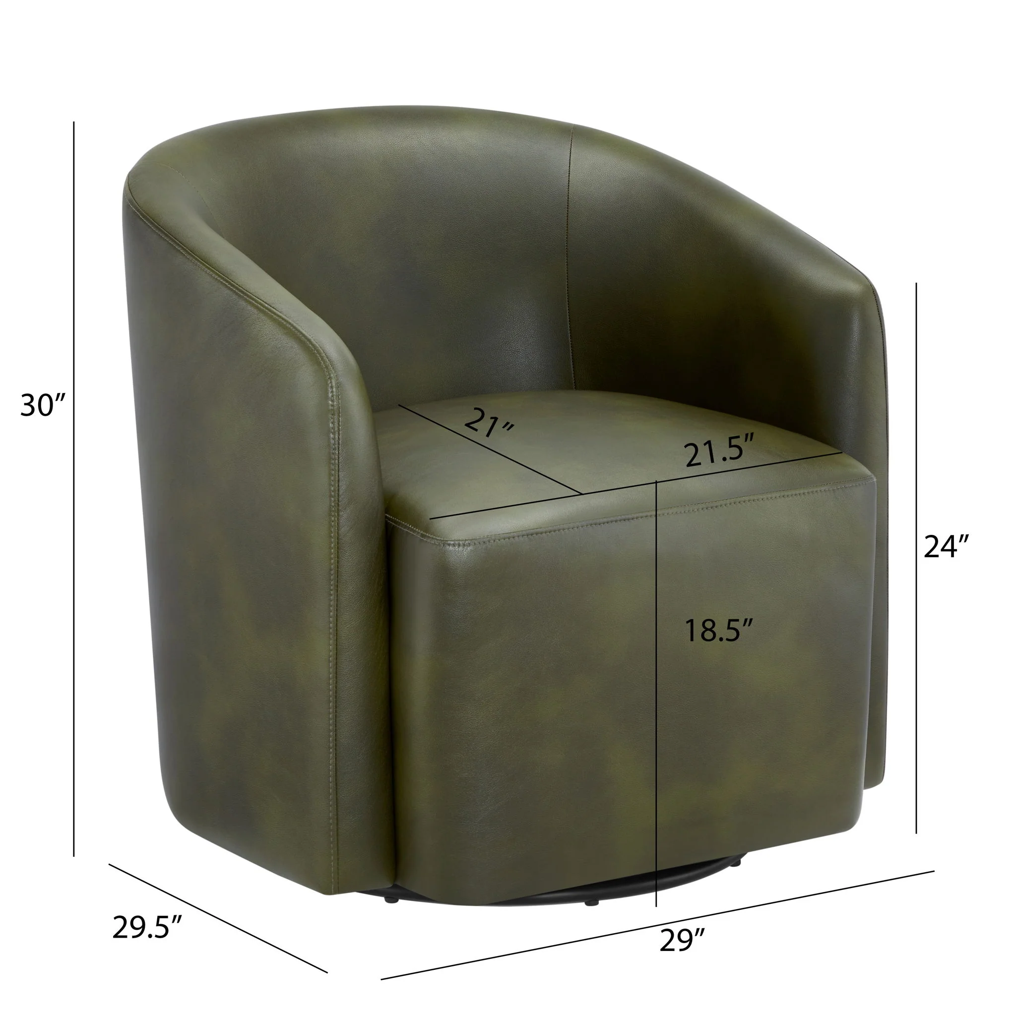 Ardena - Modern Swivel Barrel Chair - Image 18