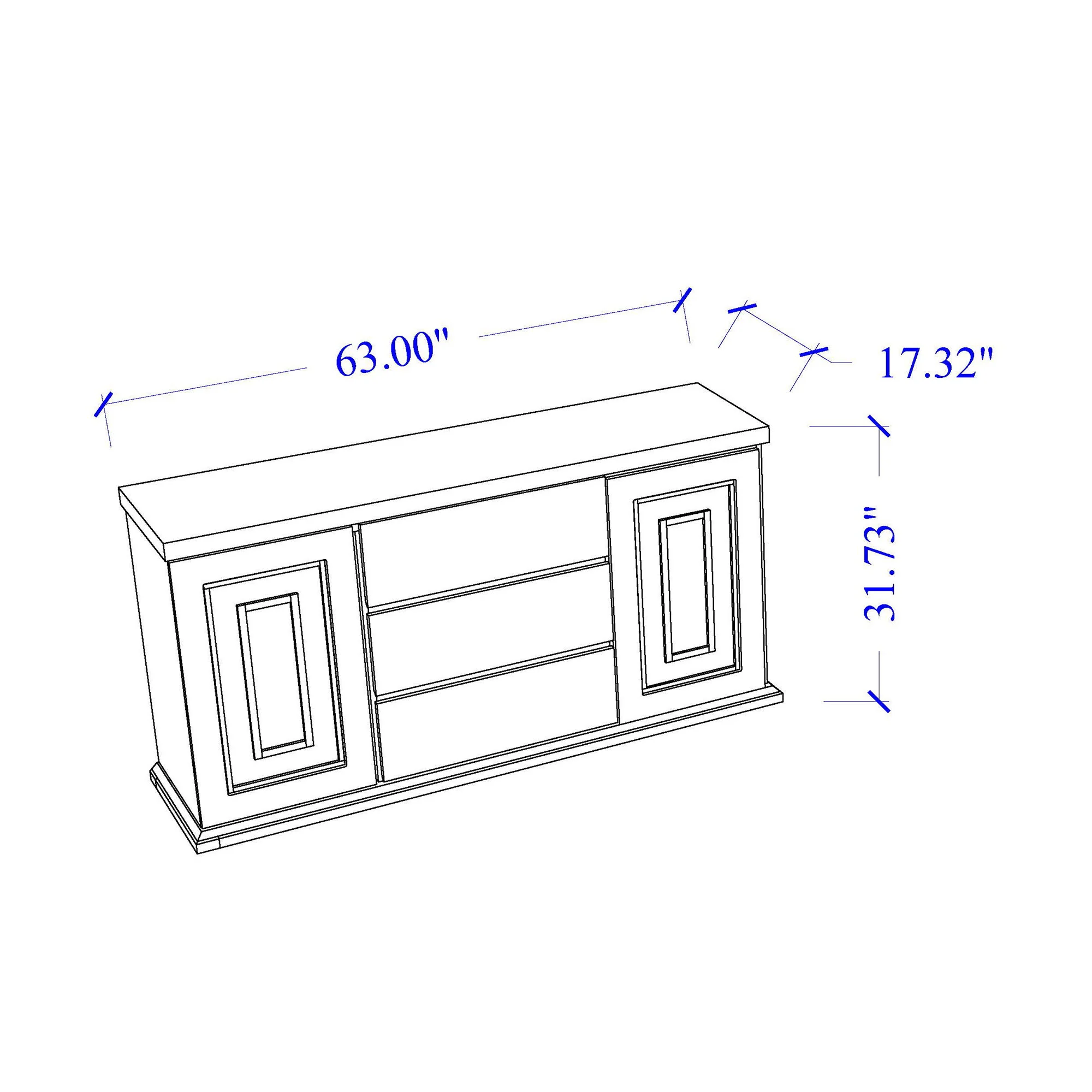 Ariya - Buffet With Clear Glass Inlay - Image 4
