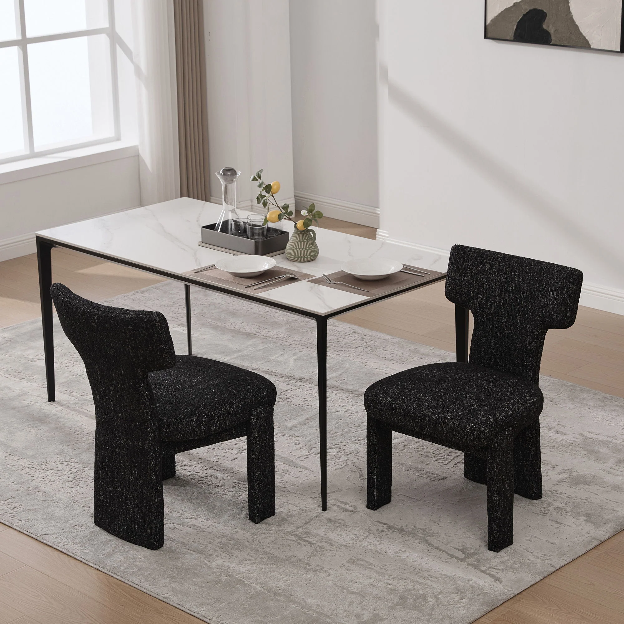 Armless Curved Back Accent Chairs - Image 12
