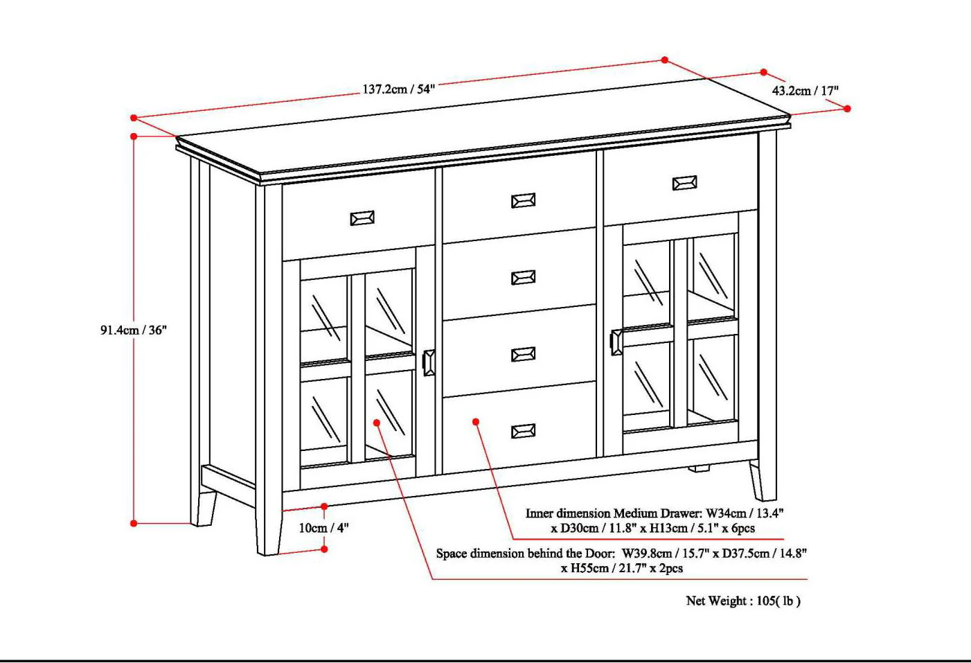 Artisan - Handcrafted Sideboard Buffet - Image 7