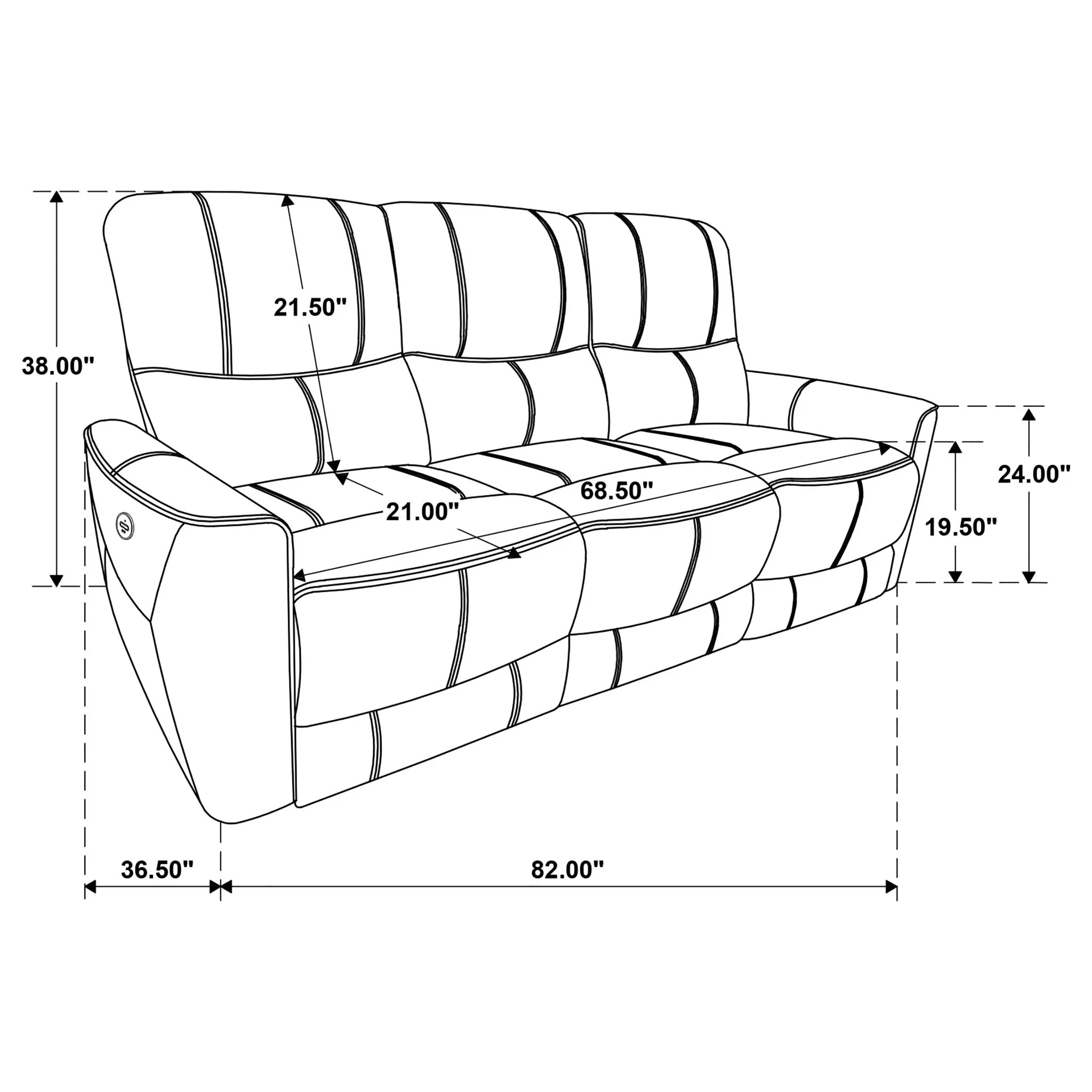 Ashland - Power Reclining Sofa With USB Charging - Image 8