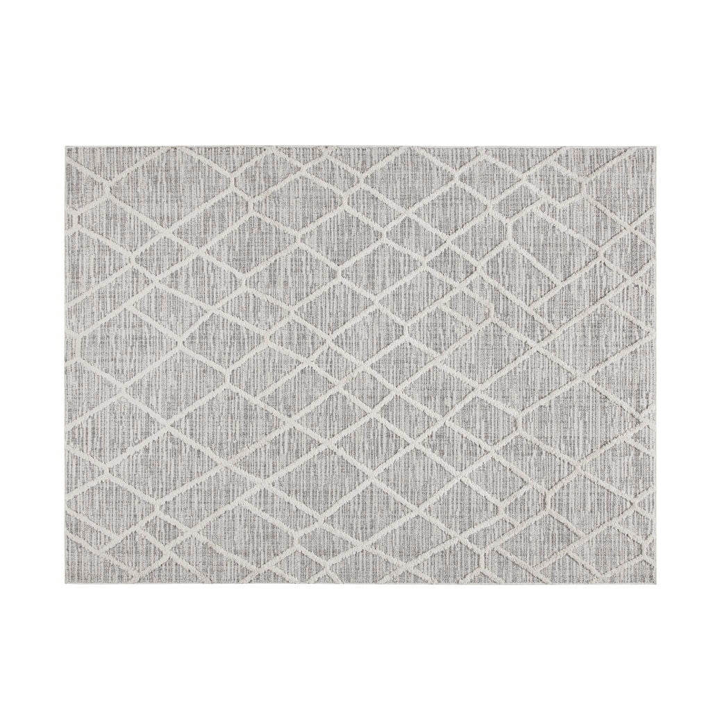 Ashley - 5' x 7' Terni Pebble Indoor Area Rug - Gray / Cream - Image 3