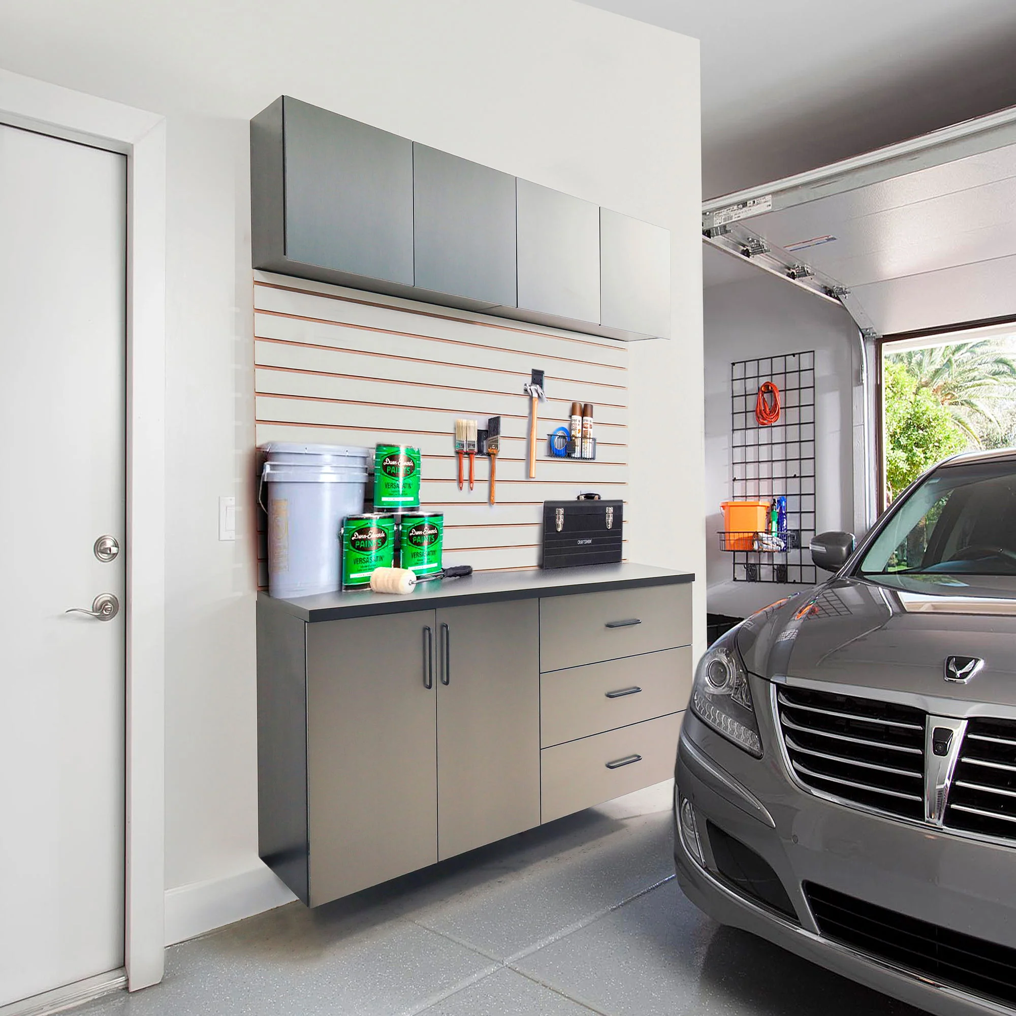 Astro Series - Garage Cabinet Set C With Soft Closing Drawers - Metallic Gray - Image 3