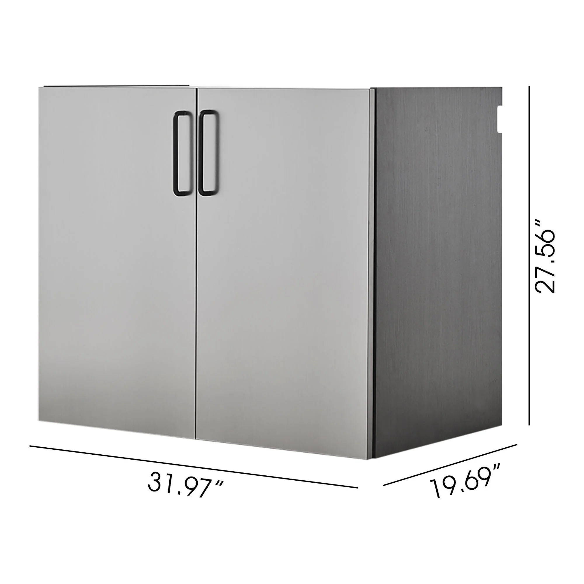 Astro Series - Wall Mounted Base Door Storage Cabinet - Metallic Gray - Image 3
