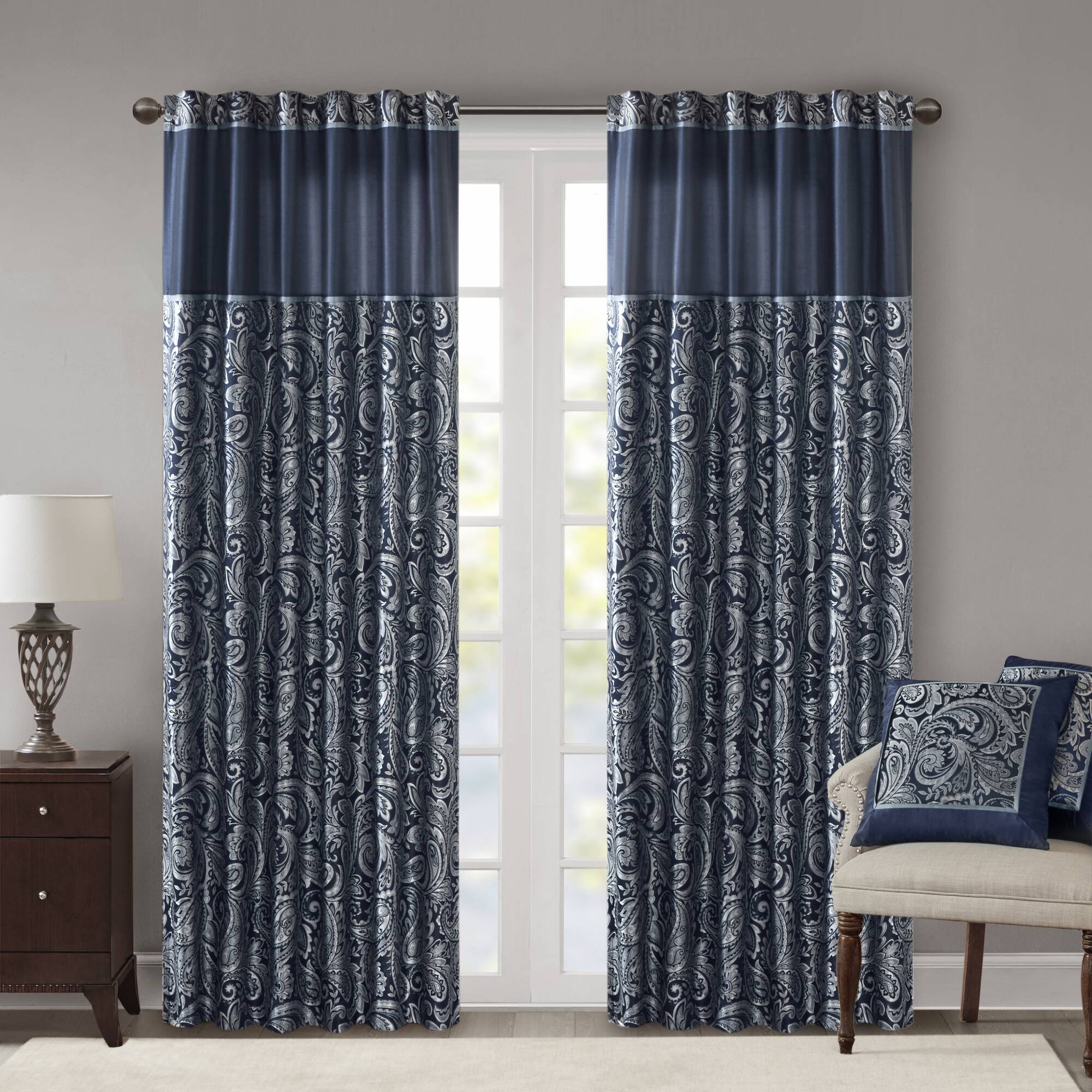 Aubrey - 84" Panel Pair - Navy