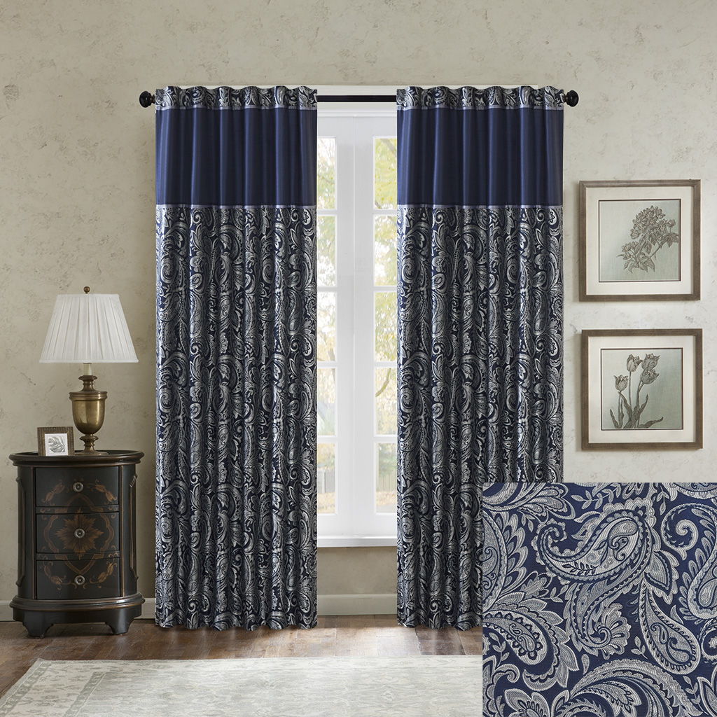 Aubrey - 84" Panel Pair - Navy - Image 3