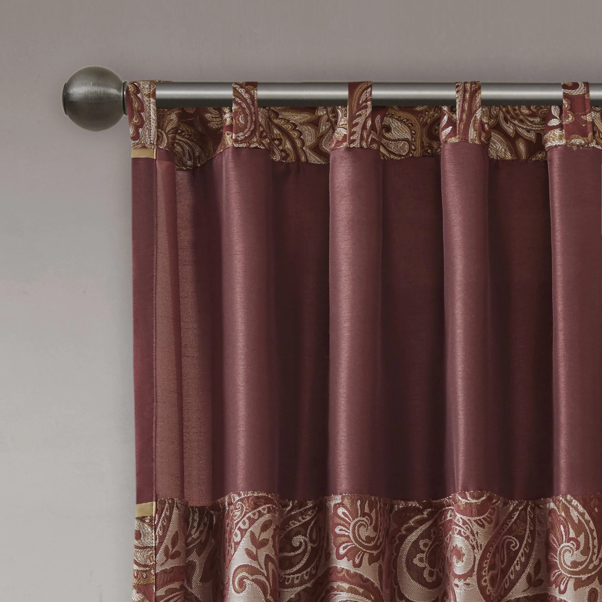 Aubrey - 95" Panel Pair - Burgundy - Image 4