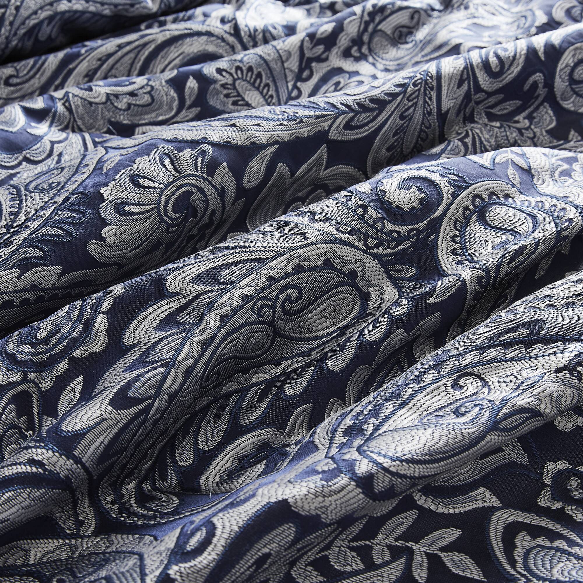 Aubrey - Queen 12 Piece Complete Bed Set - Navy - Image 3