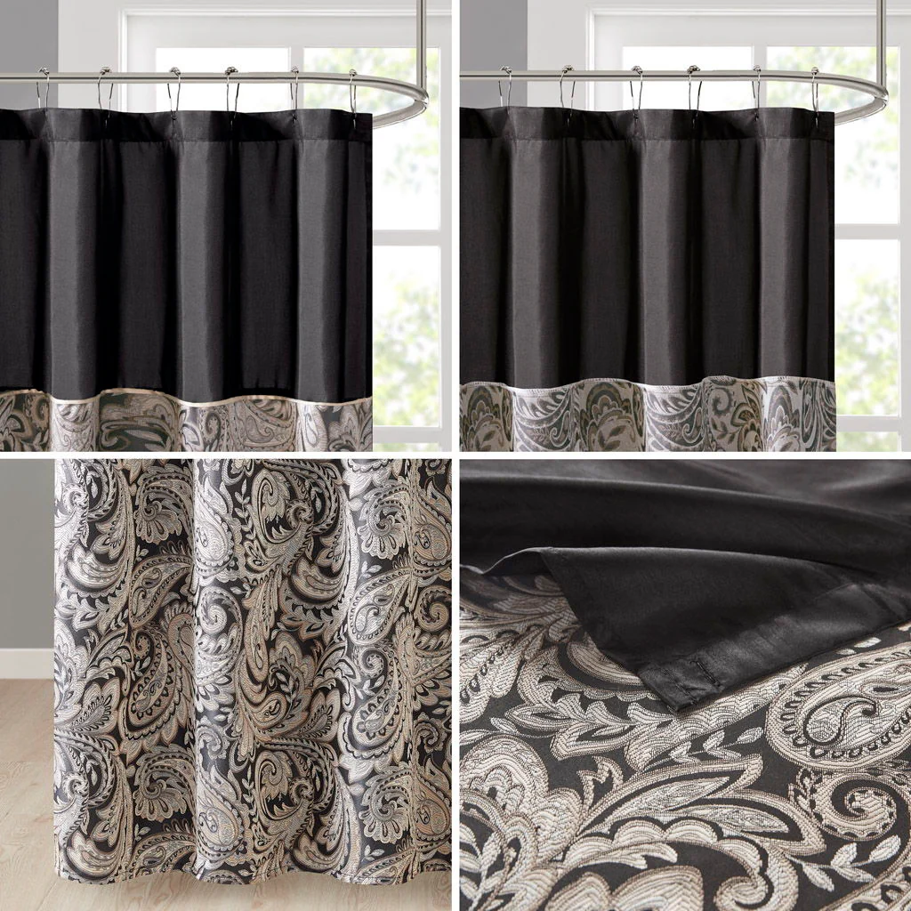 Aubrey - Shower Curtain - Black - Image 4