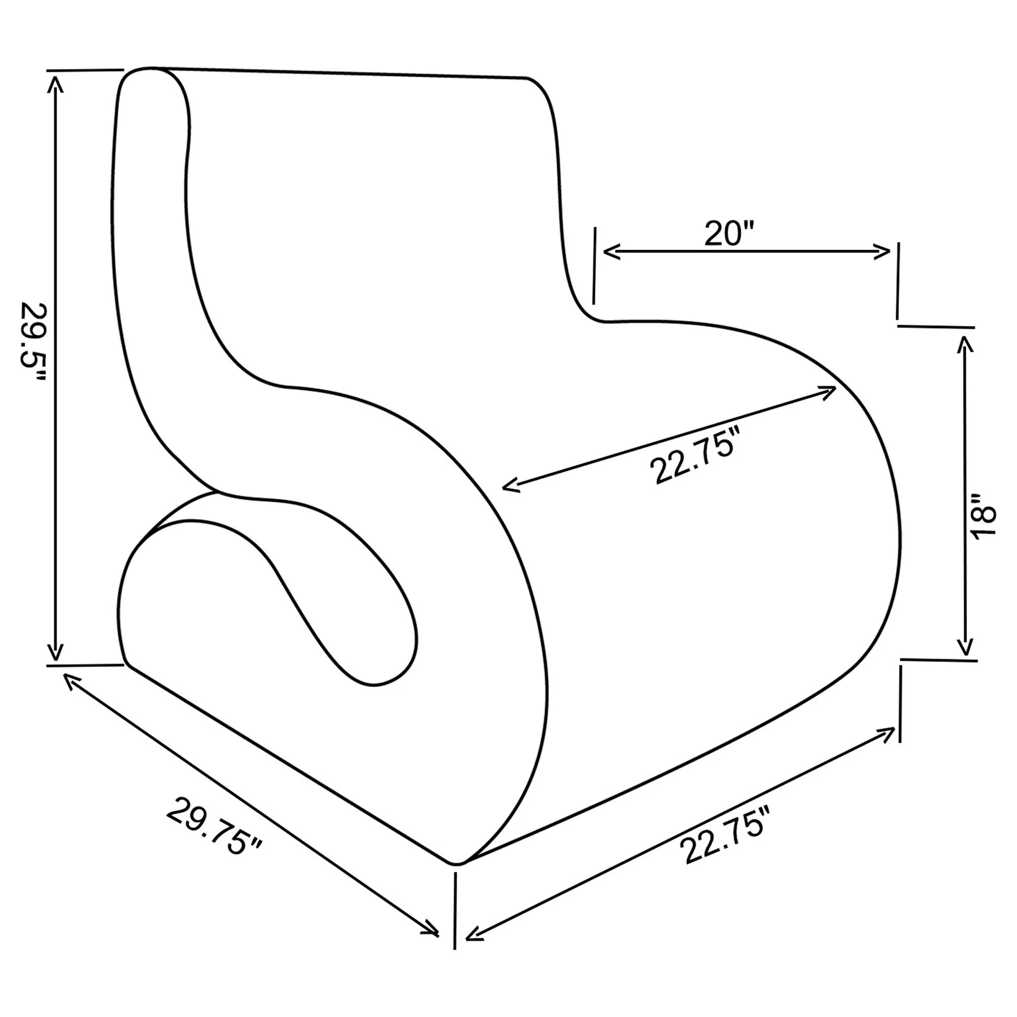 Austin - Armless Curved Chair - Image 6