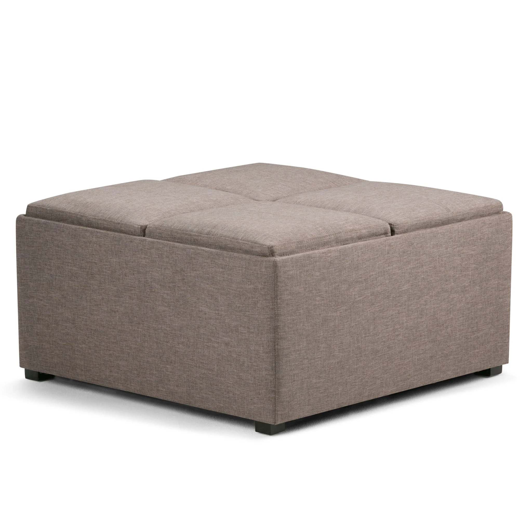 Avalon - Square Coffee Table, Storage Ottoman - Image 6