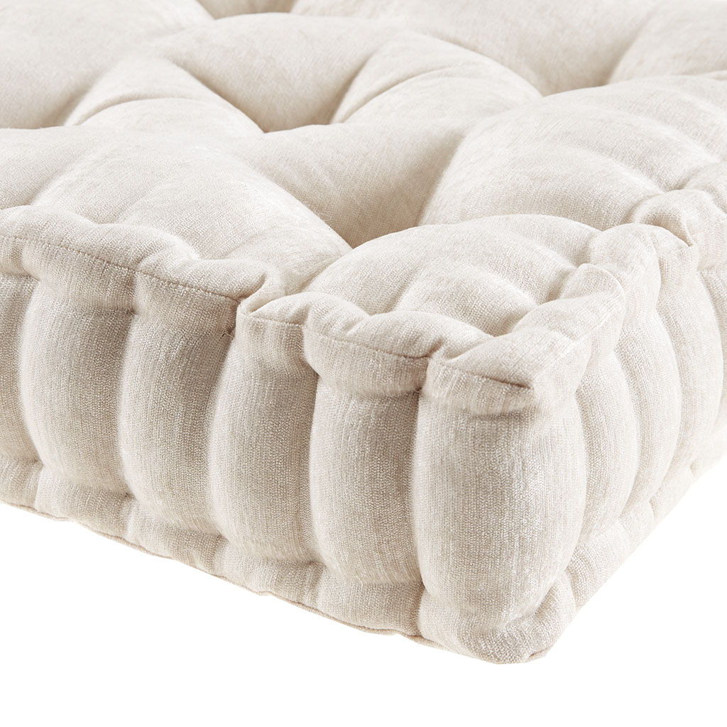 Azza - Square Floor Pillow Cushion - Ivory - Image 4