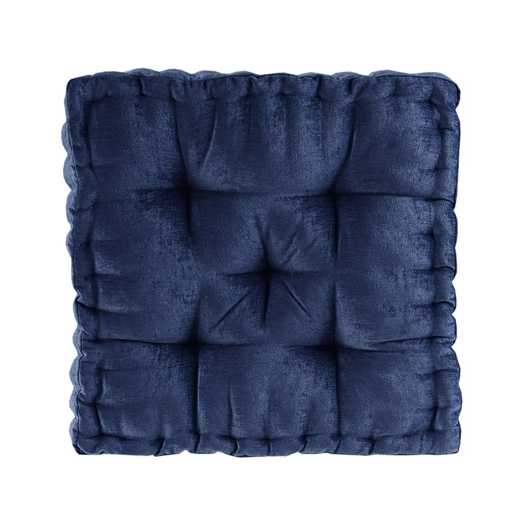 Azza - Square Floor Pillow Cushion - Navy - Image 3