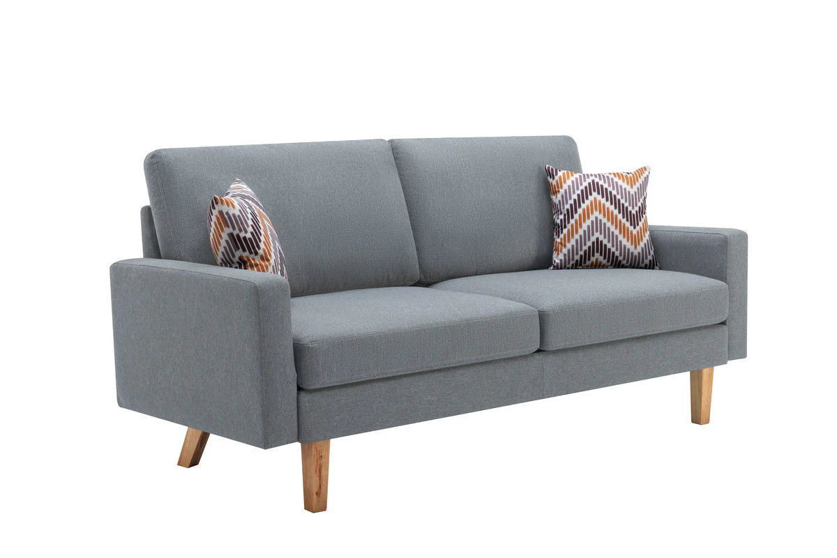 Bahamas - Minimalistic Sofa With 2 Throw Pillows - Image 4