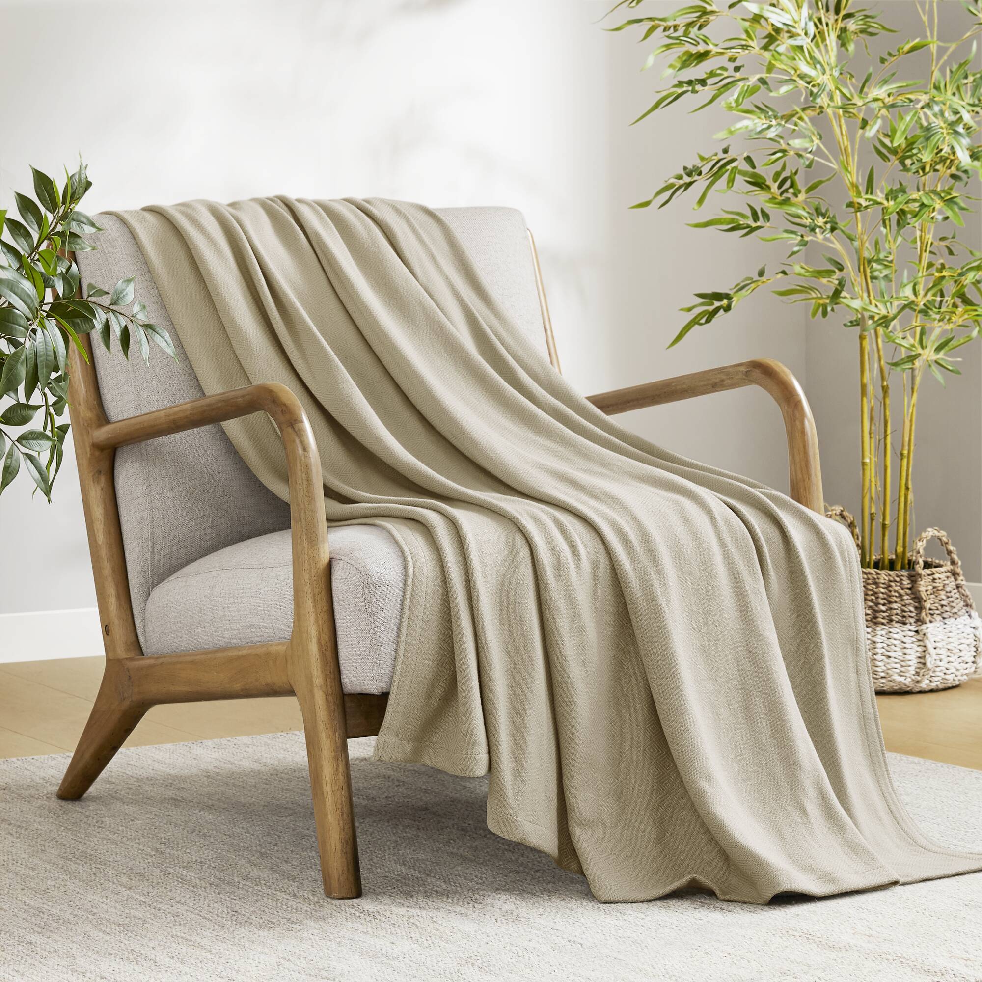 Bamboo Cotton - Full/Queen Rayon From Blanket - Khaki - Image 2