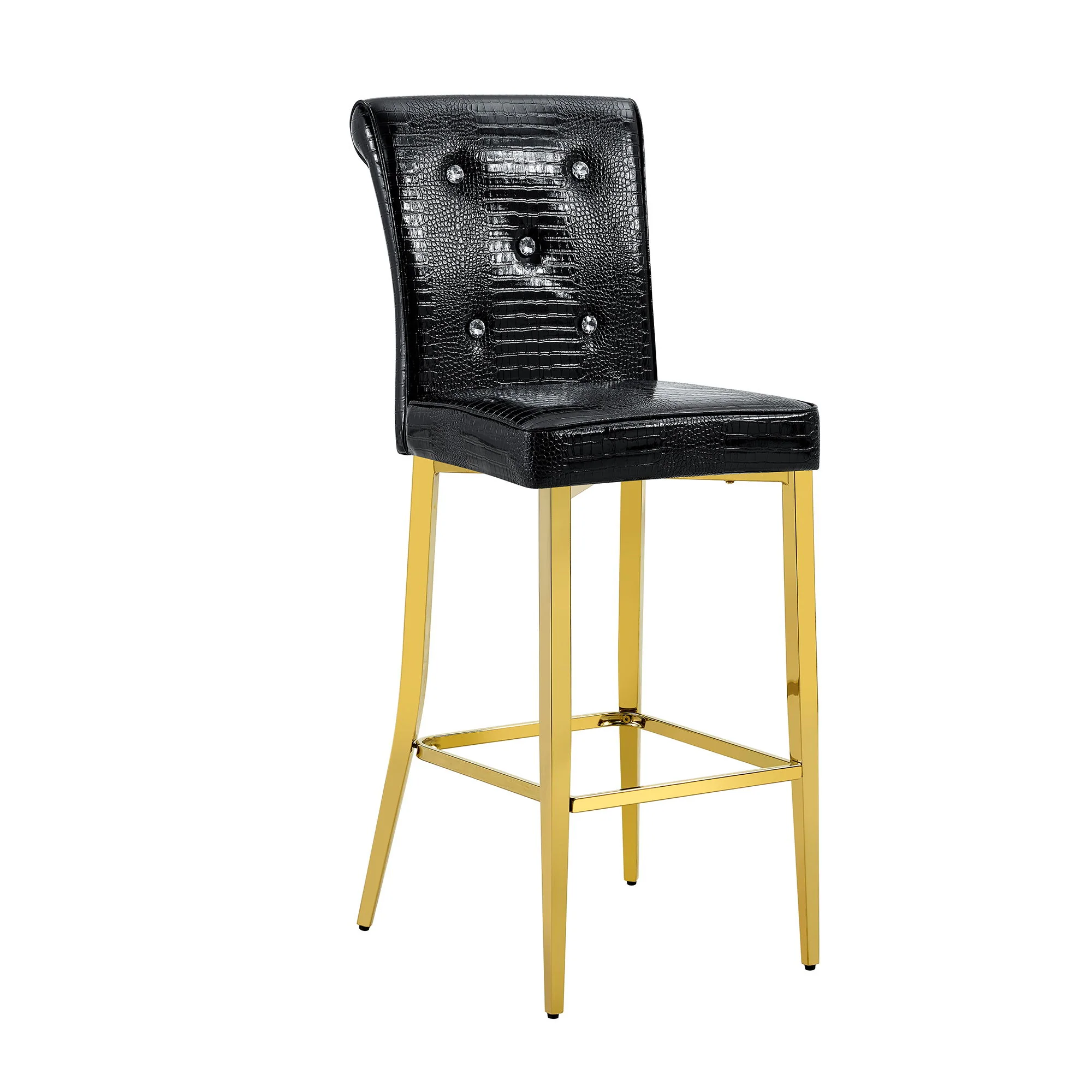 Bar Chairs With Crystal Clasp Design (Set of 2) - Image 2