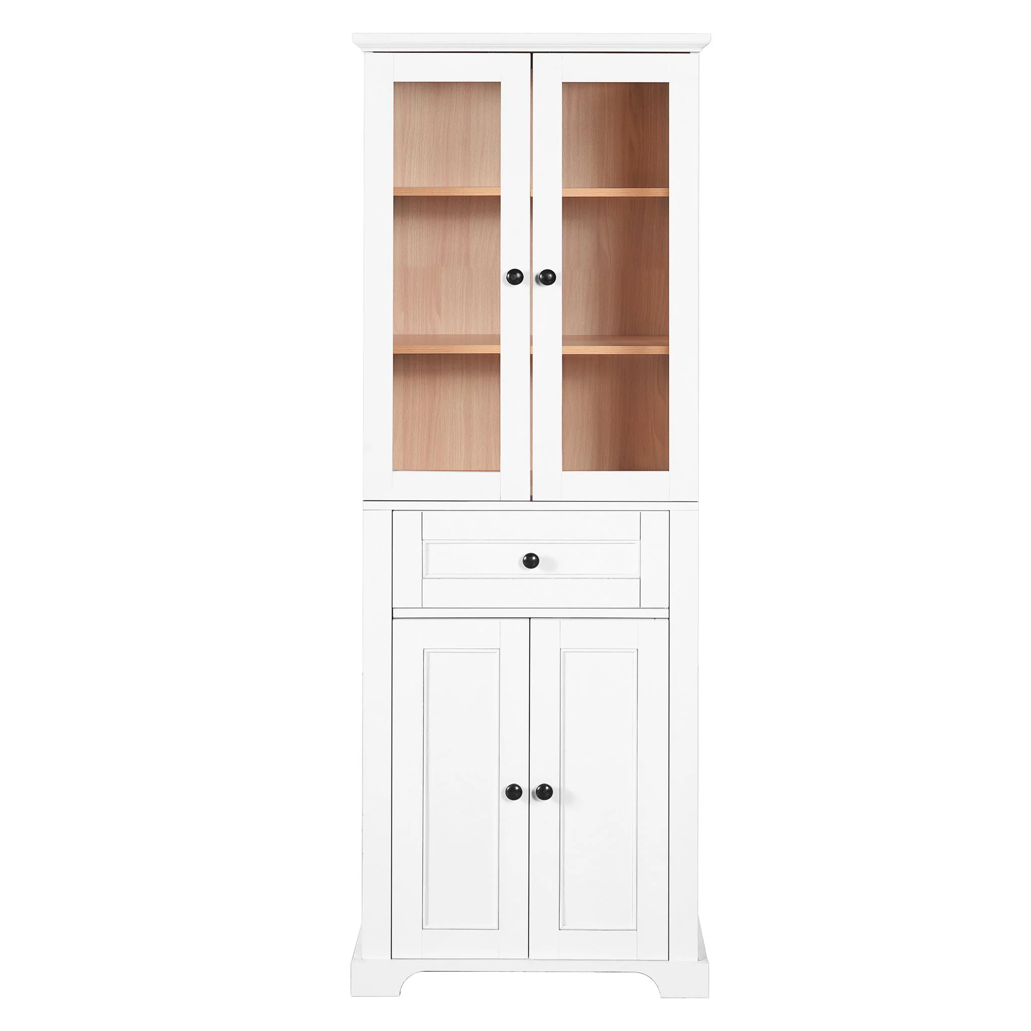 Bathroom Storage Cabinet, Adjustable Shelves & Drawer, Freestanding Tower - Image 2