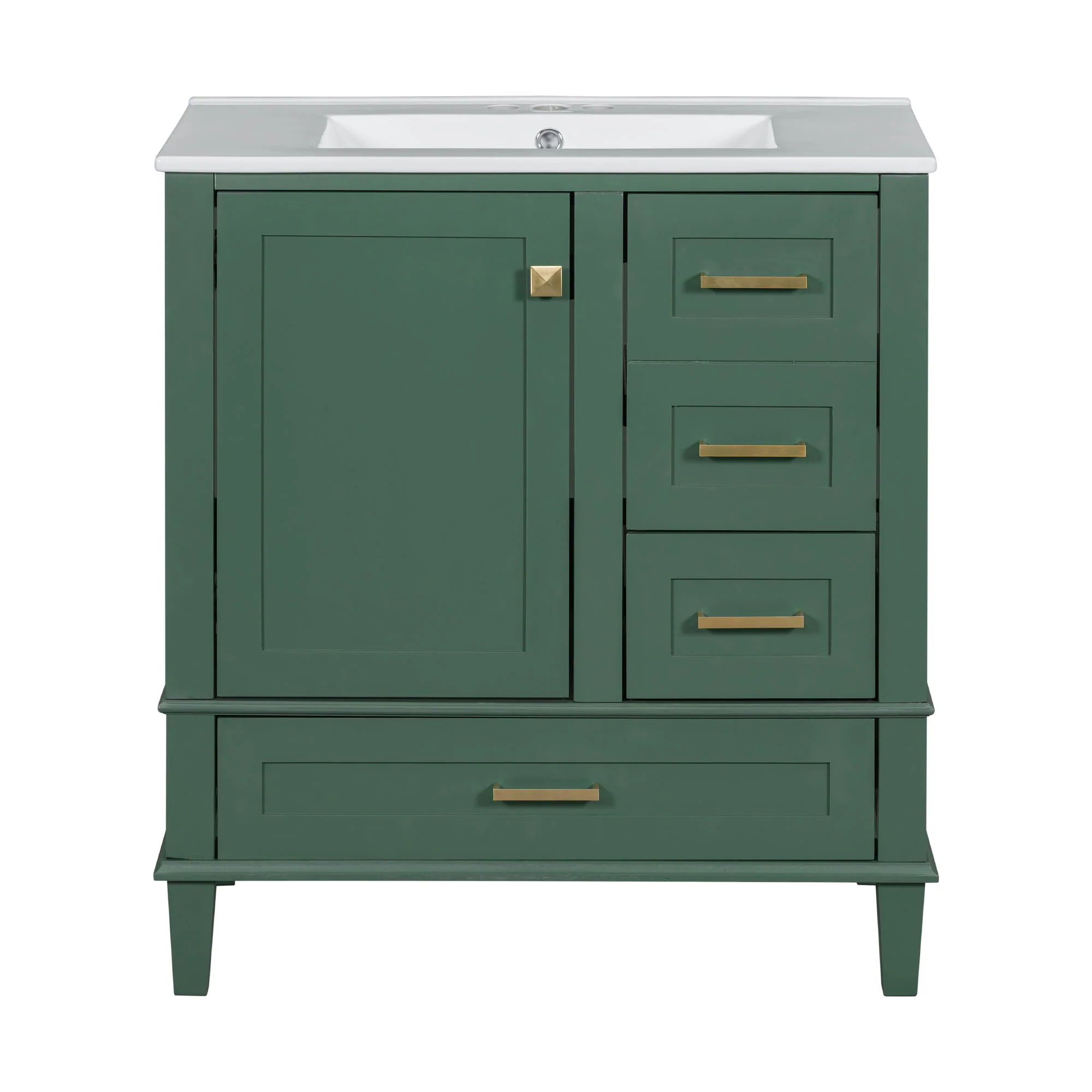 Bathroom Vanity, Modern Bathroom Cabinet With Sink Combo Set, Bathroom Storage Cabinet With A Soft Closing Door And 3 Drawers, Solid Wood Frame - Image 6