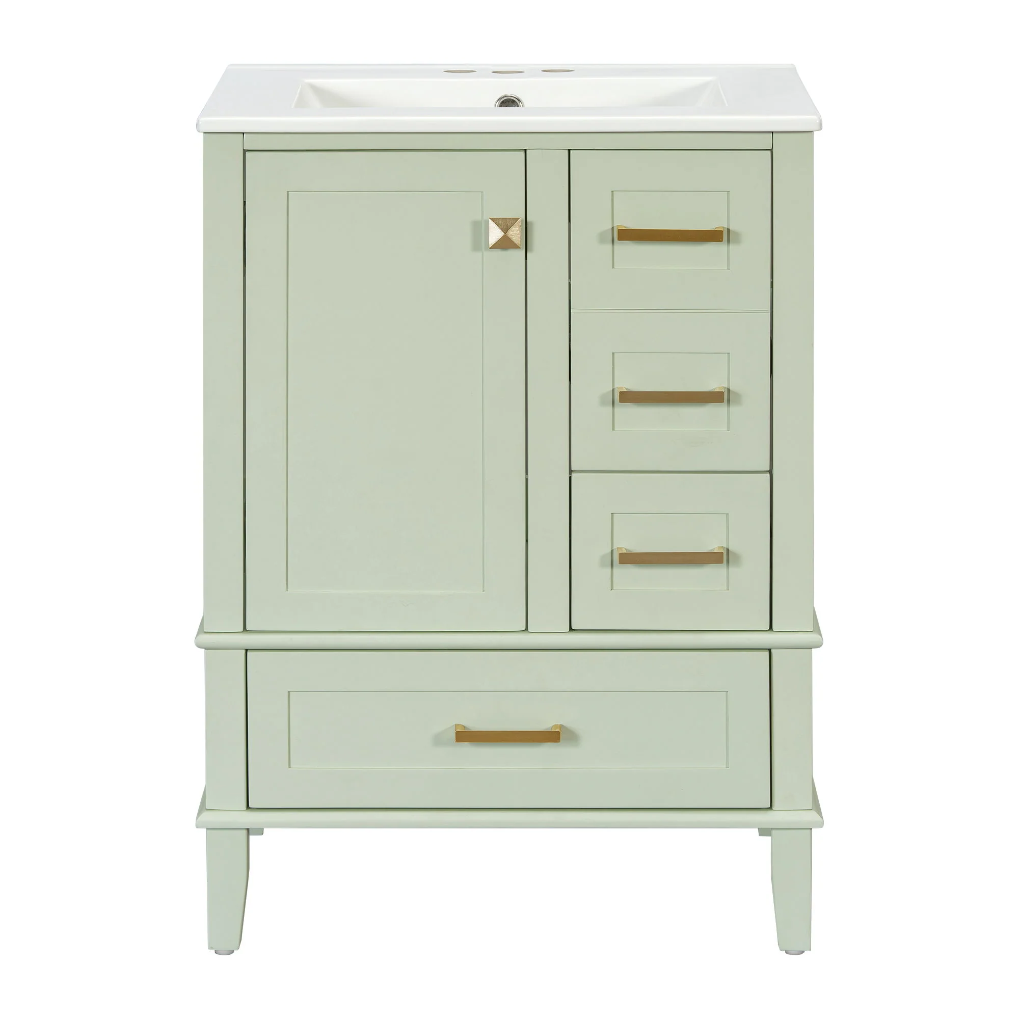 Bathroom Vanity, Modern Bathroom Cabinet With Sink Combo Set, Bathroom Storage Cabinet With A Soft Closing Door And 3 Drawers, Solid Wood Frame - Image 7