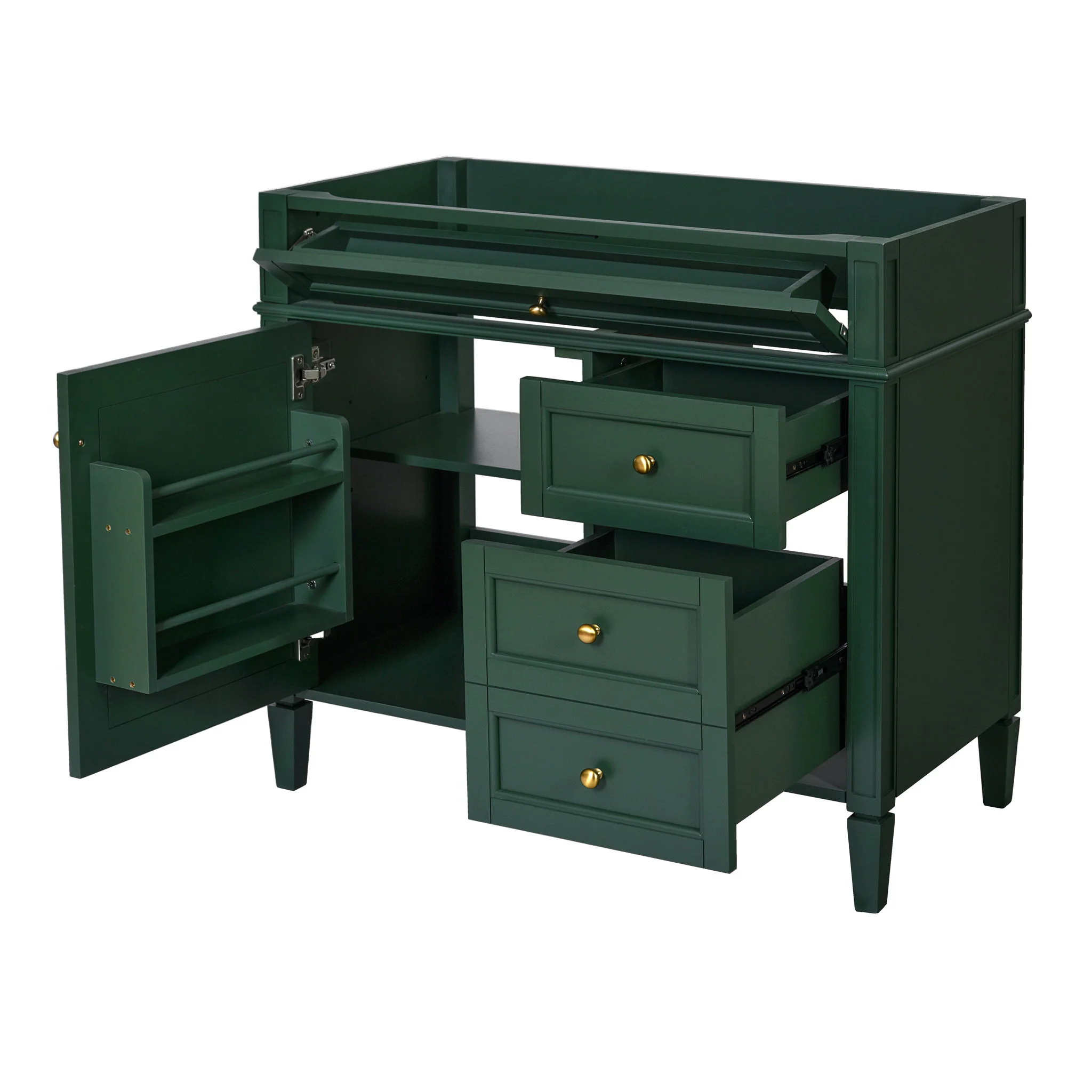Bathroom Vanity With 2 Drawers And Tip-Out Drawer, Storage Cabinet - Image 38