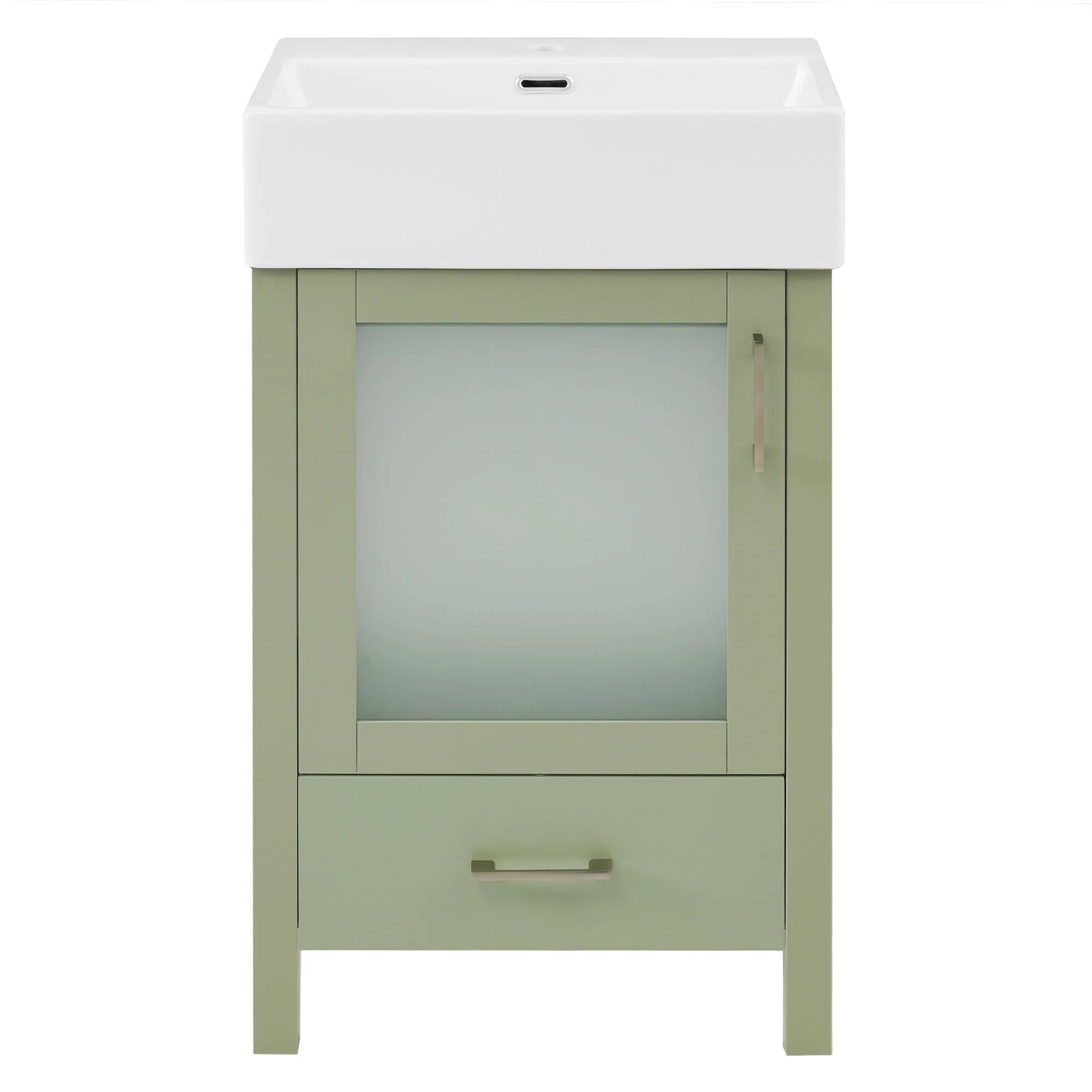 Bathroom Vanity With Ceramic Sink And Ample Storage, Ideal For Small Bathrooms - Image 3