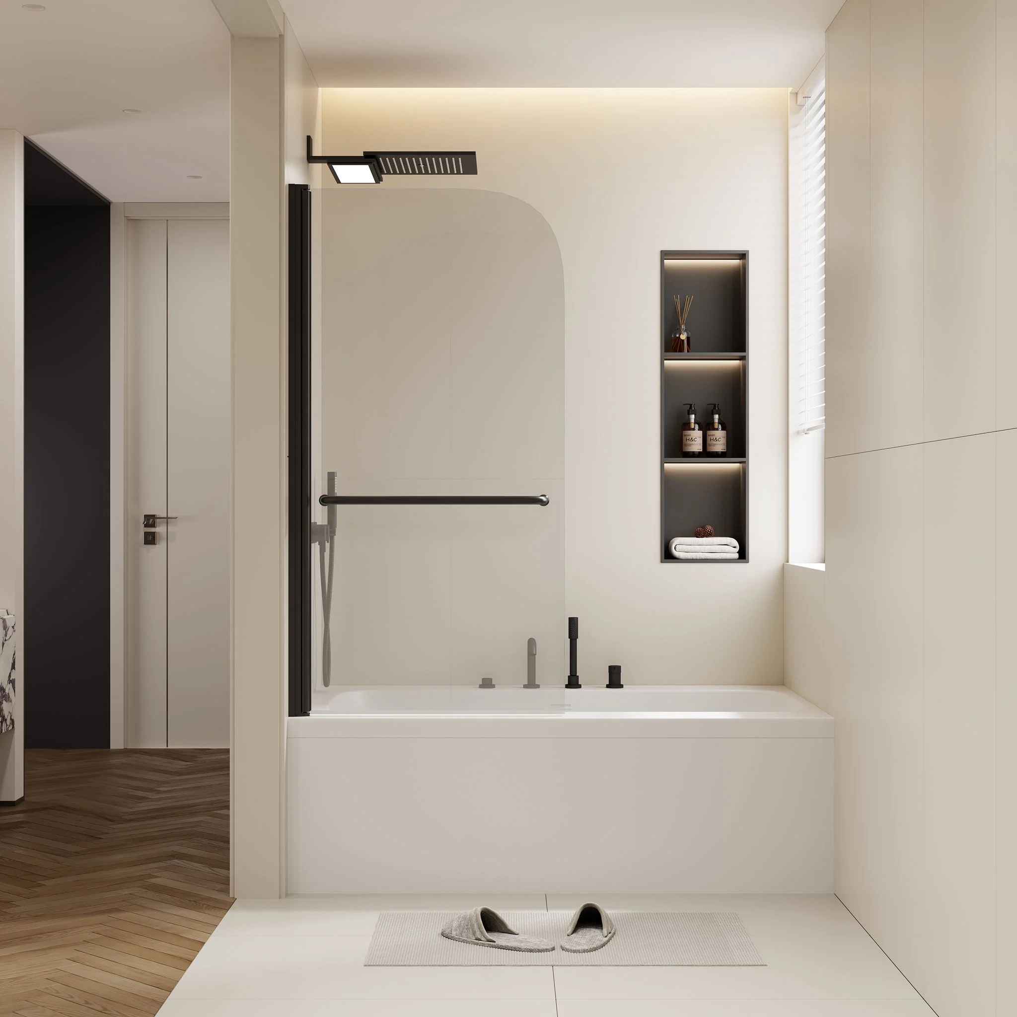 Bathtub Shower Door With 6mm Tempered Glass - Image 6