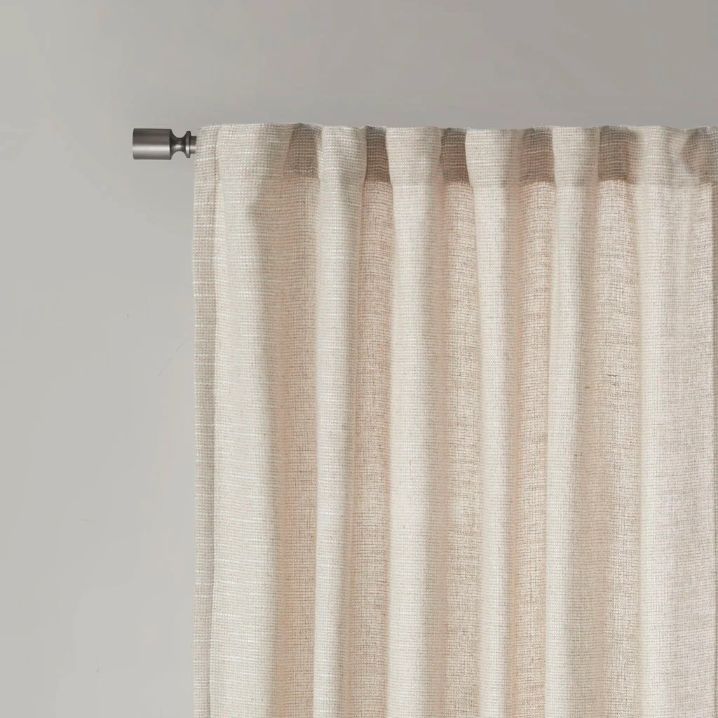 Beals - 95" Rod Pocket And Back Tab Panel - Natural - Image 3