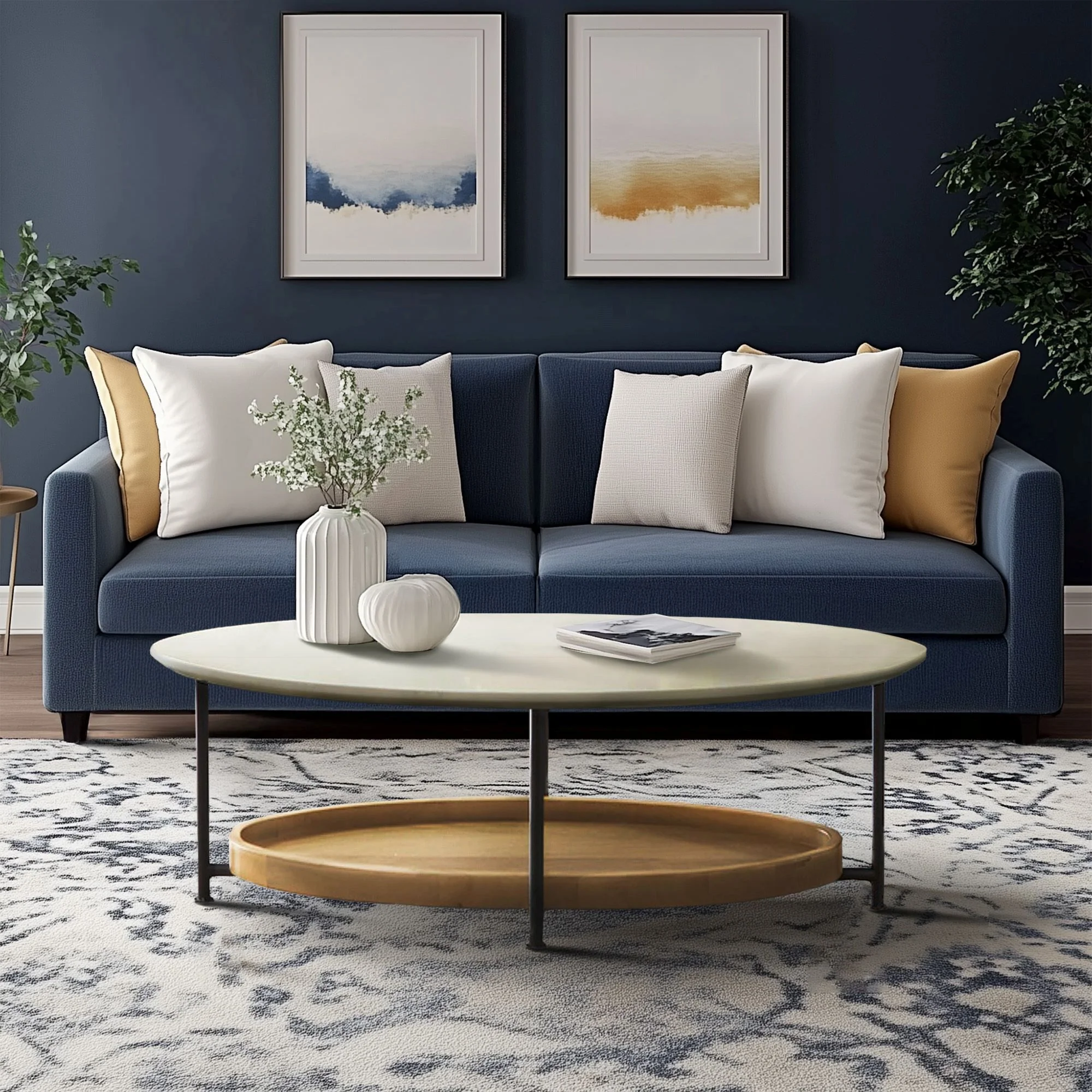 Beaumont - Coffee Table - White / Natural - Image 3