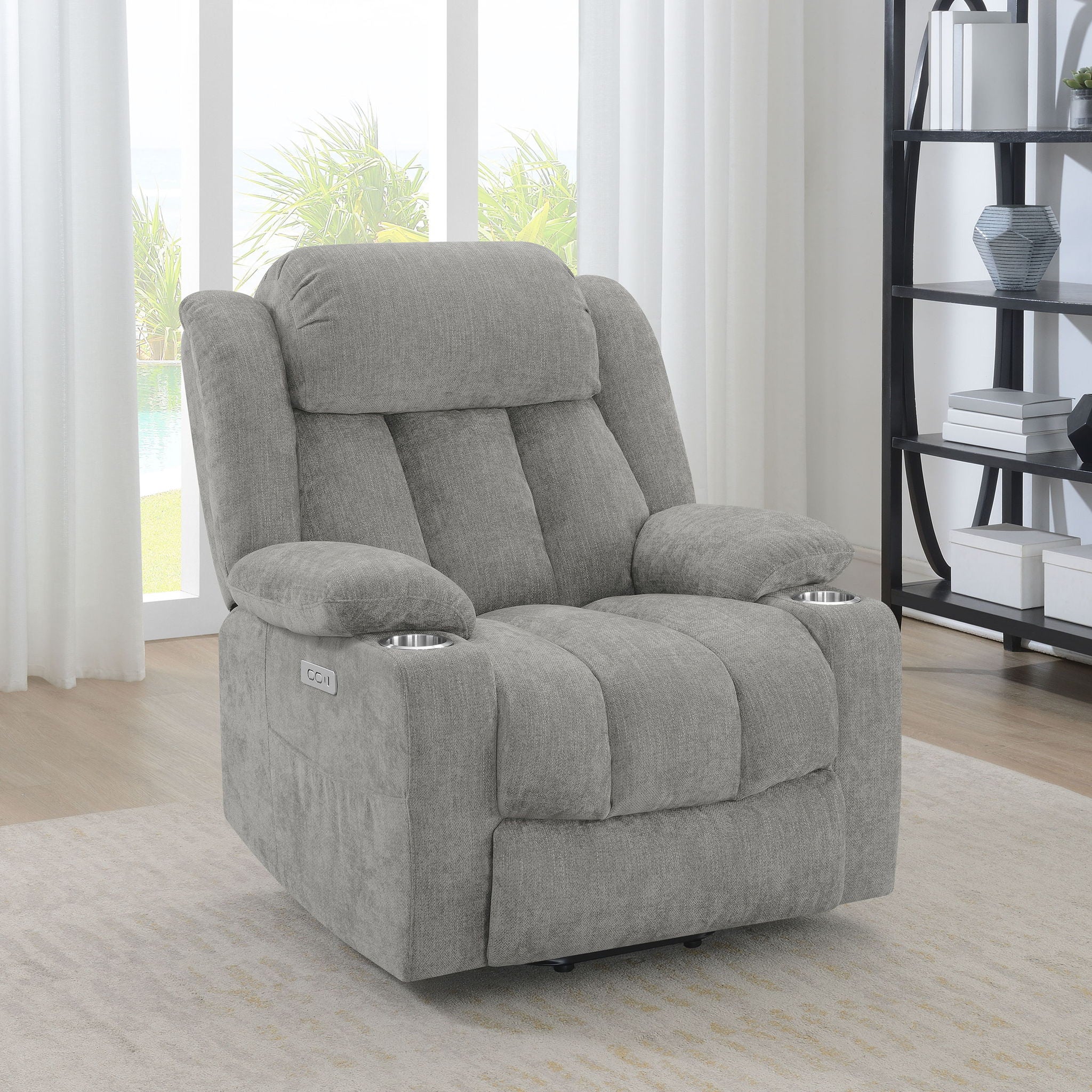 Beca - Upholstered Power Lift Recliner With Cupholders And USB Charging - Image 11