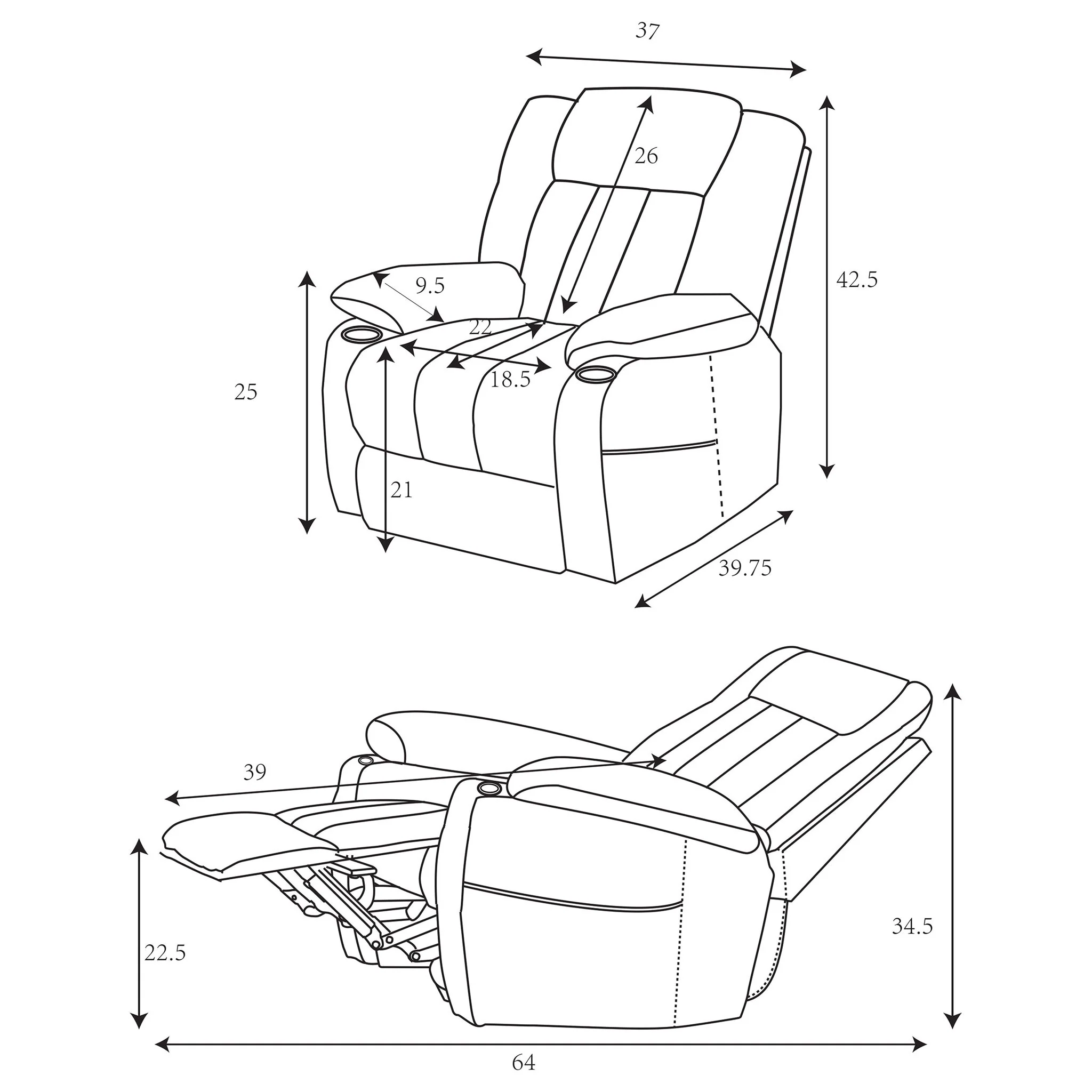 Beca - Upholstered Power Lift Recliner With Cupholders And USB Charging - Image 5