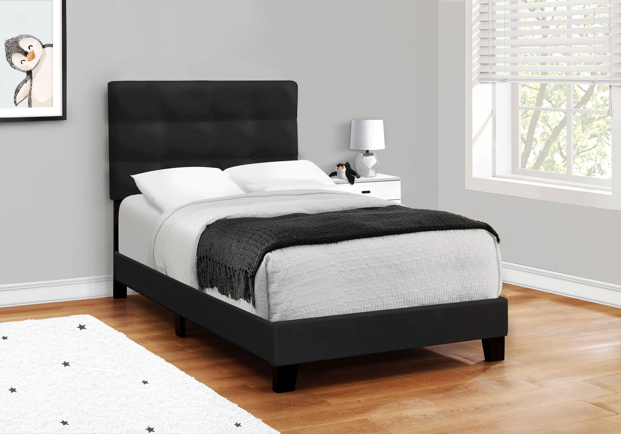 Bed, Upholstered, Frame Only, Transitional - Image 7