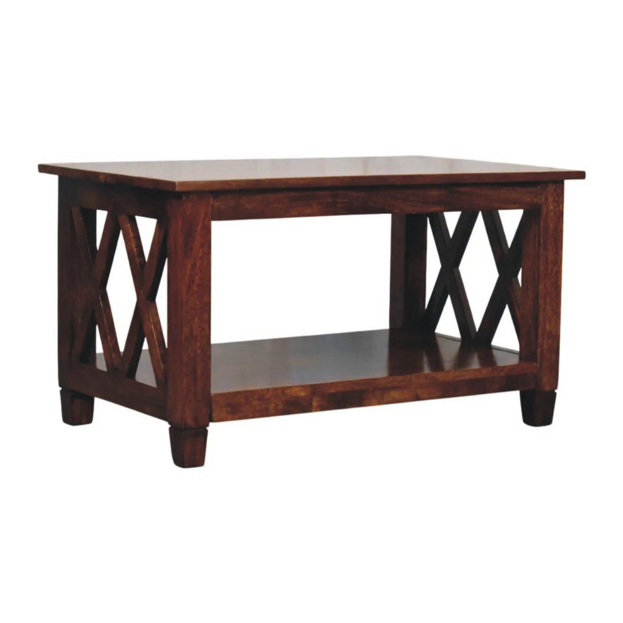Belmont - X Frame Coffee Table - Brown - Image 4