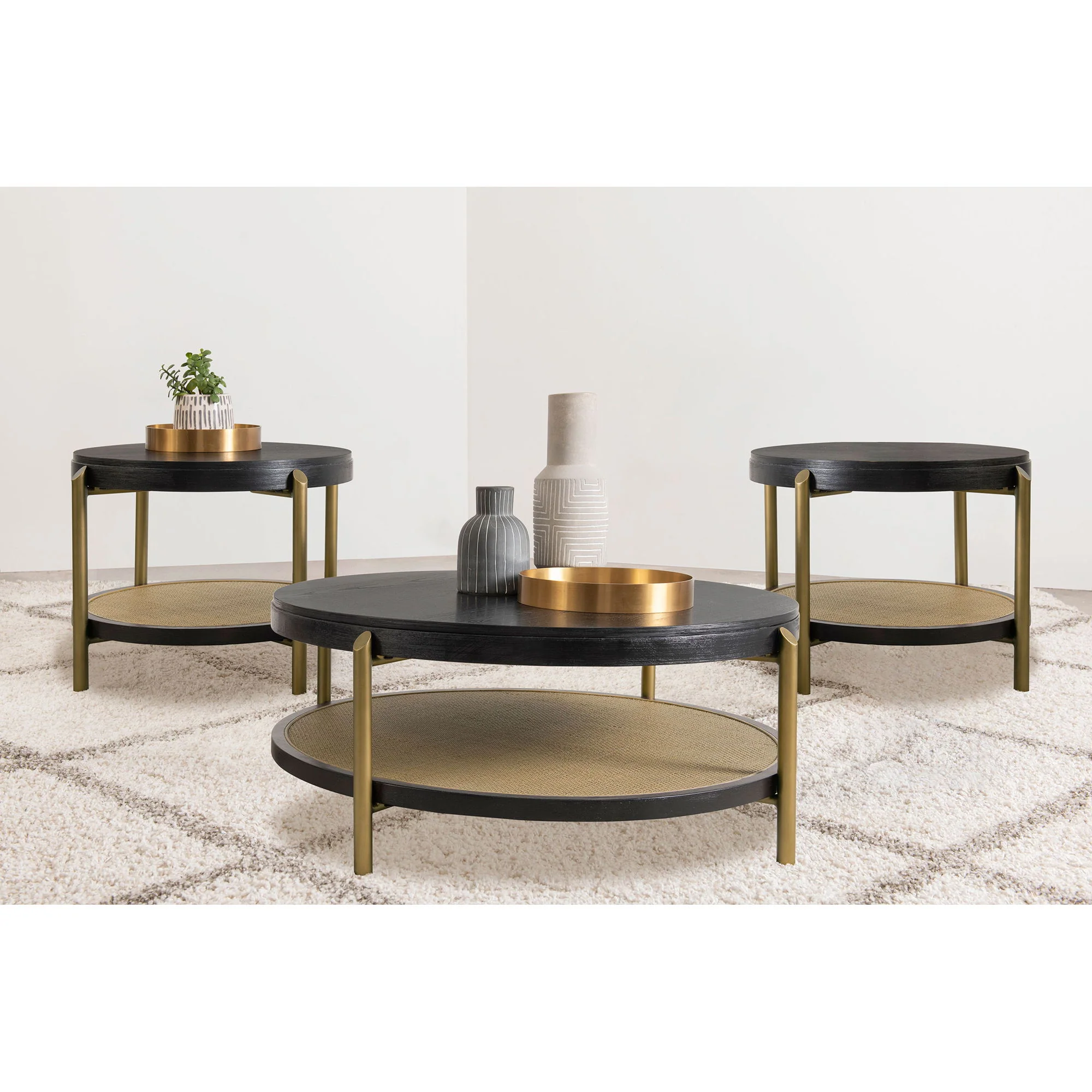 Benson - Round Coffee And End Table Set - Image 12