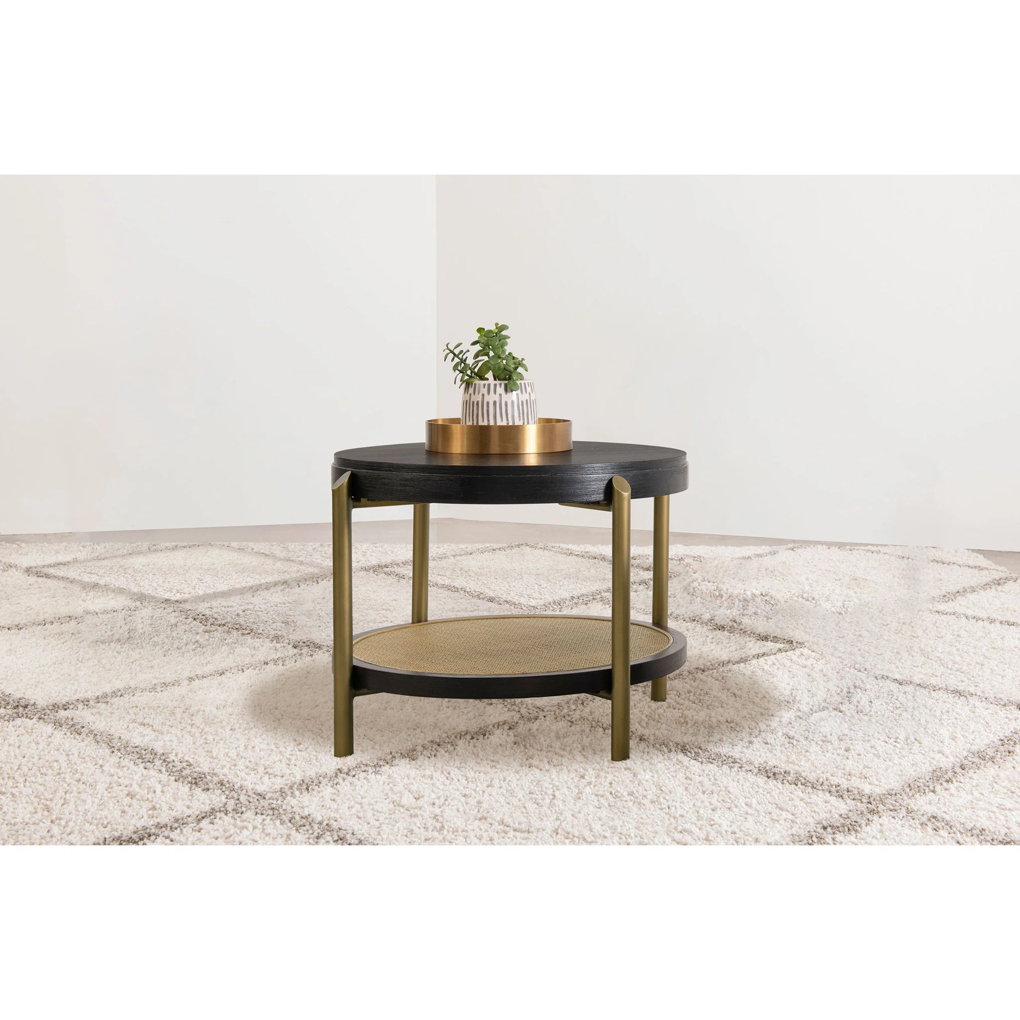 Benson - Round Table With Storage Shelf - Image 12
