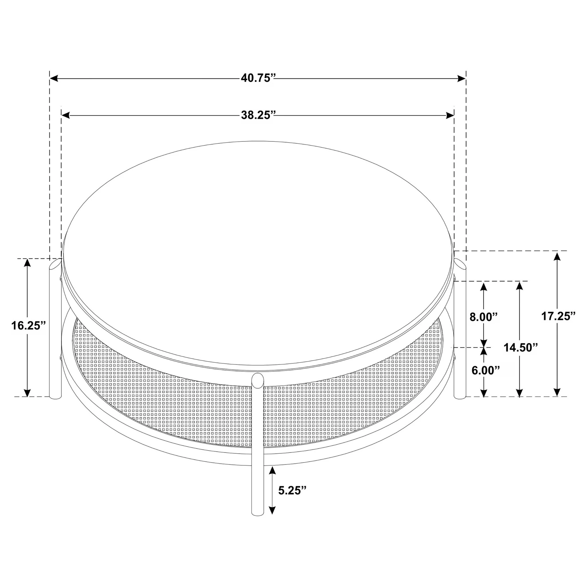 Benson - Round Table With Storage Shelf - Image 16