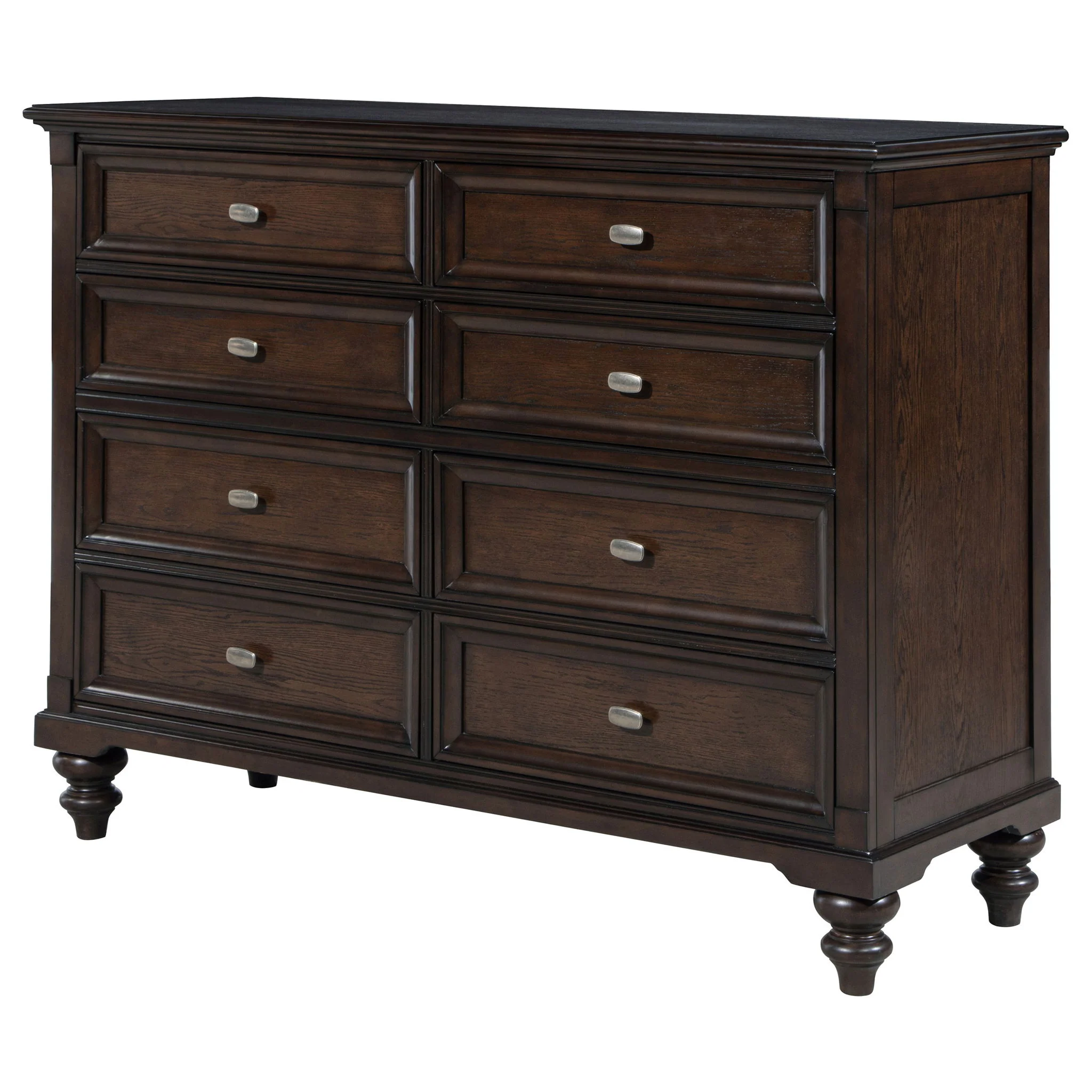 Berwick - 8 Drawer Dresser Cabinet With Felt Lined Drawers - Dark Oak - Image 4