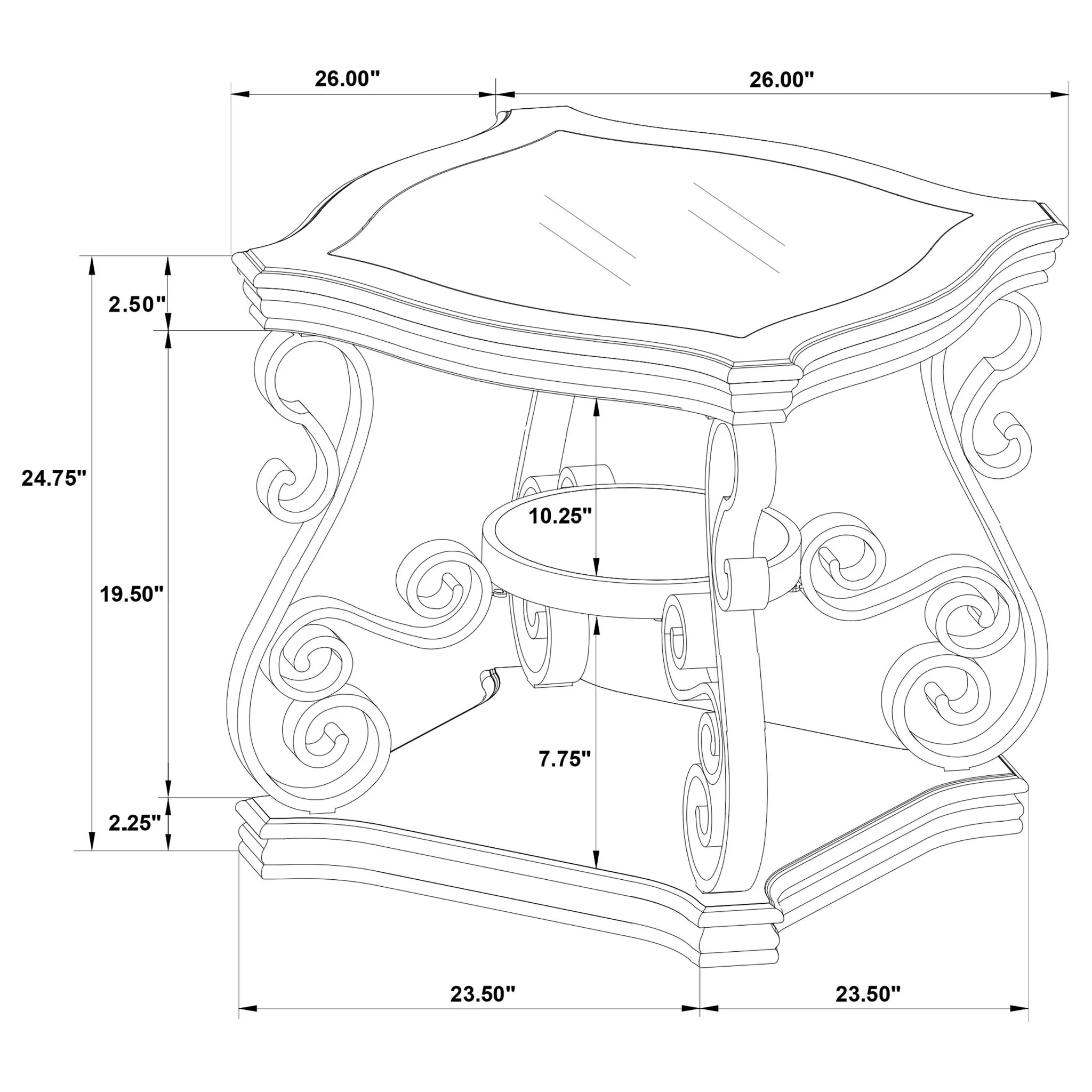Bianca - 2 Shelf Table - Image 7