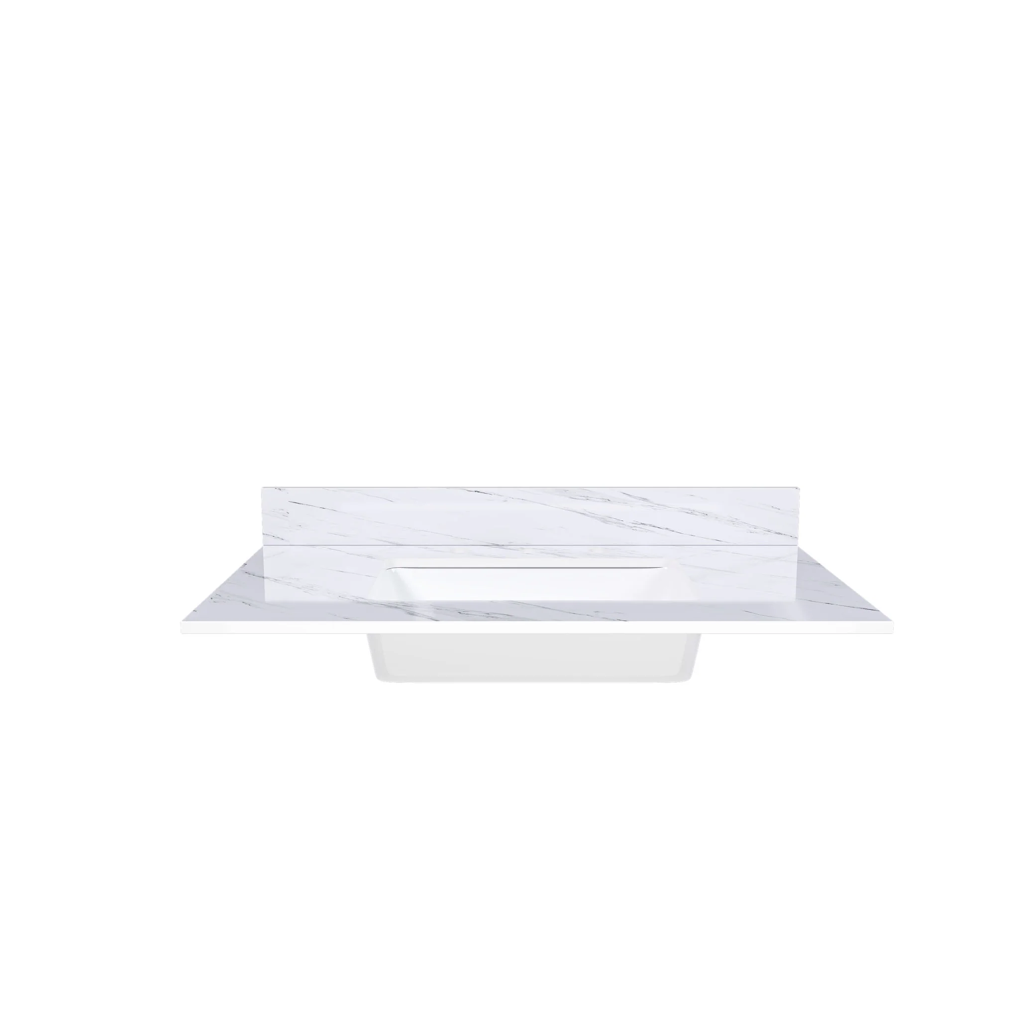 Bianco Carrara Venato Elegant Marble Vanity Top, Bathroom Vanity With Undermount Sink, Sintered Stone - Image 2
