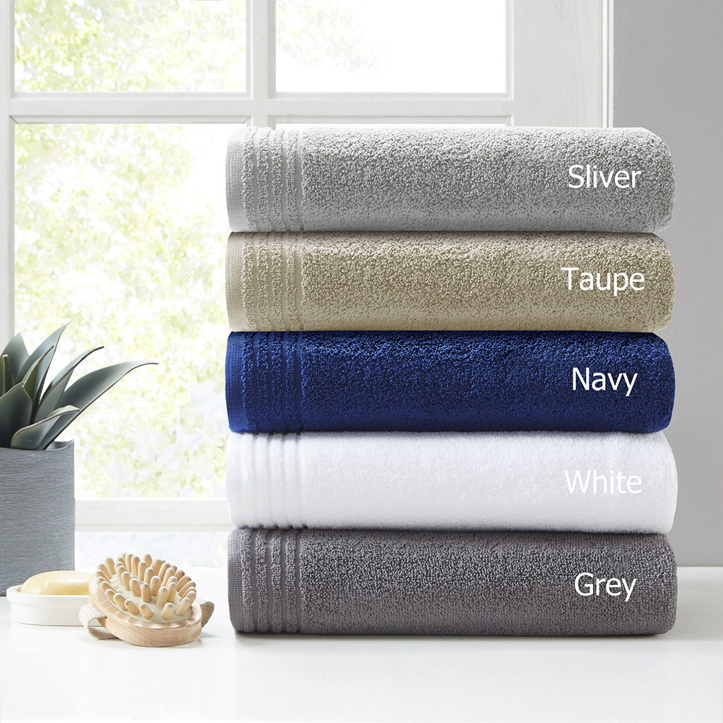 Big Bundle - Quick Dry 12 Piece Bath Towel Set - Navy - Image 3