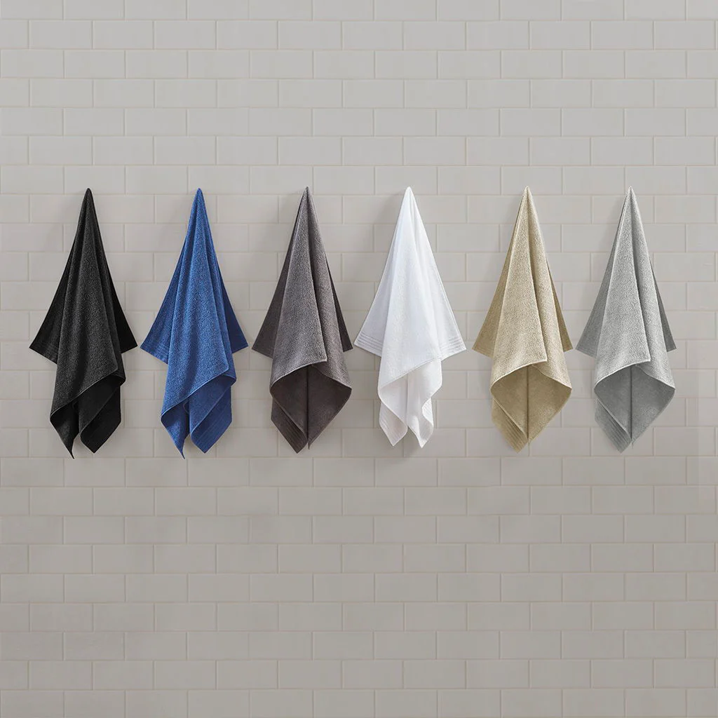Big Bundle - Quick Dry 12 Piece Bath Towel Set - Navy - Image 4