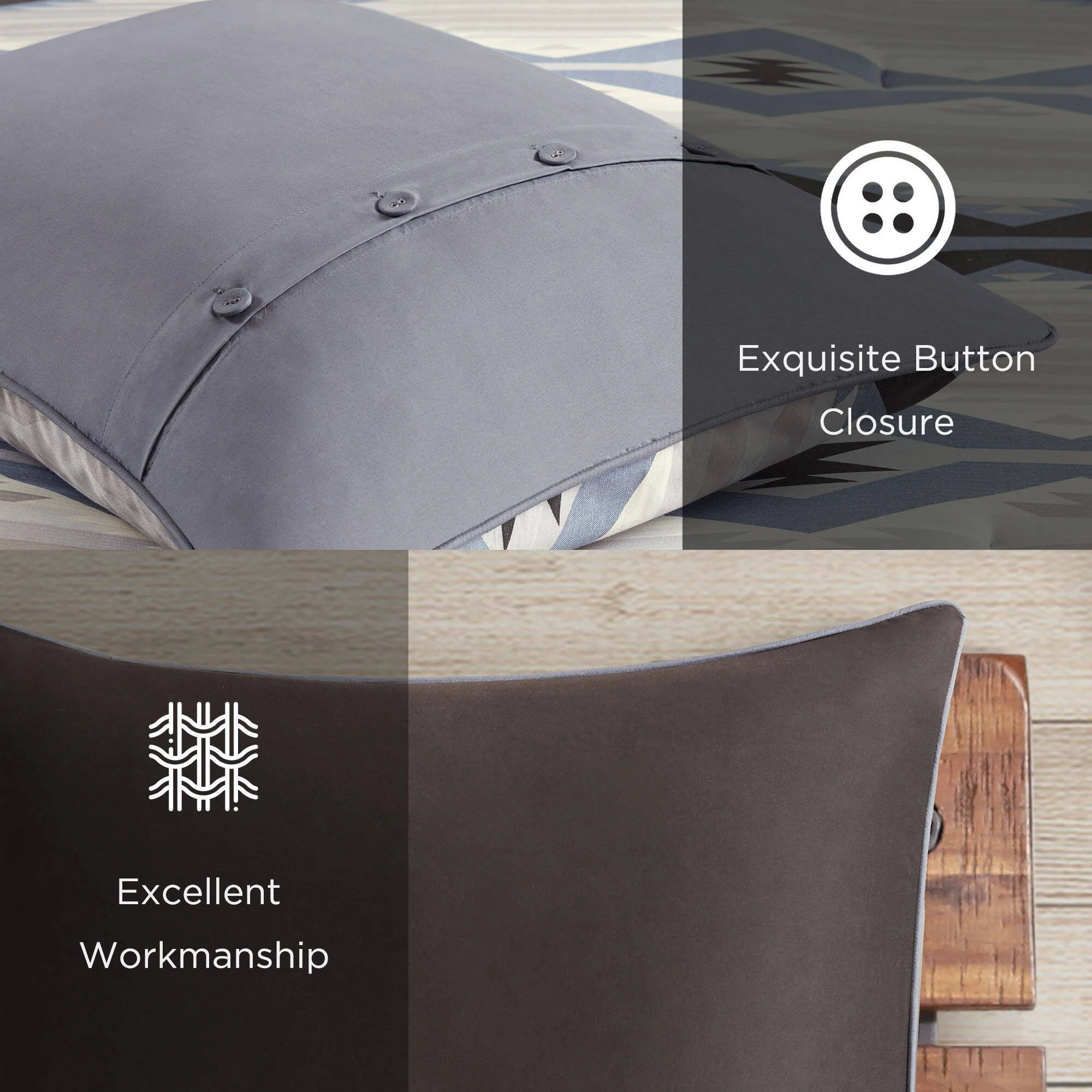 Bitter Creek - Oversized Comforter Set - Blue - Image 4