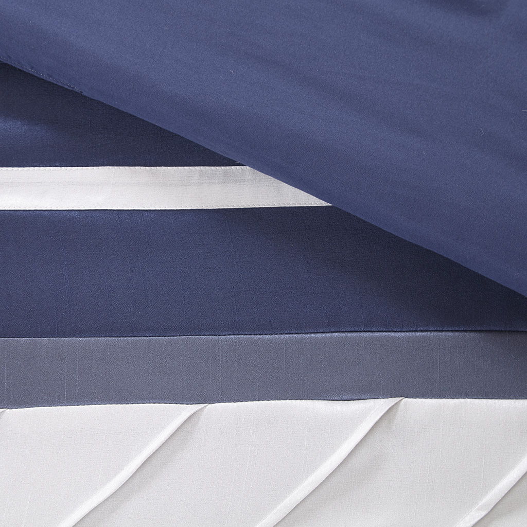 Blaire - Queen Piece Comforter (Set of 7) - Navy - Image 4