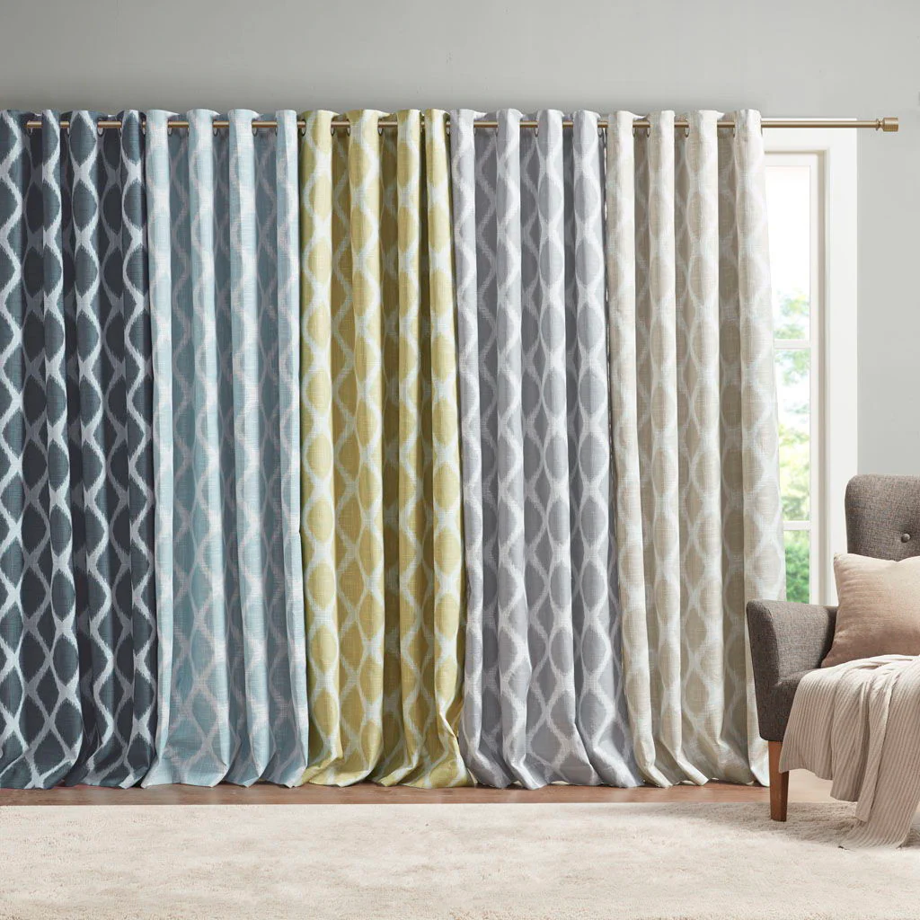 Blakesly - Printed Ikat Blackout Panel - Taupe - Image 3
