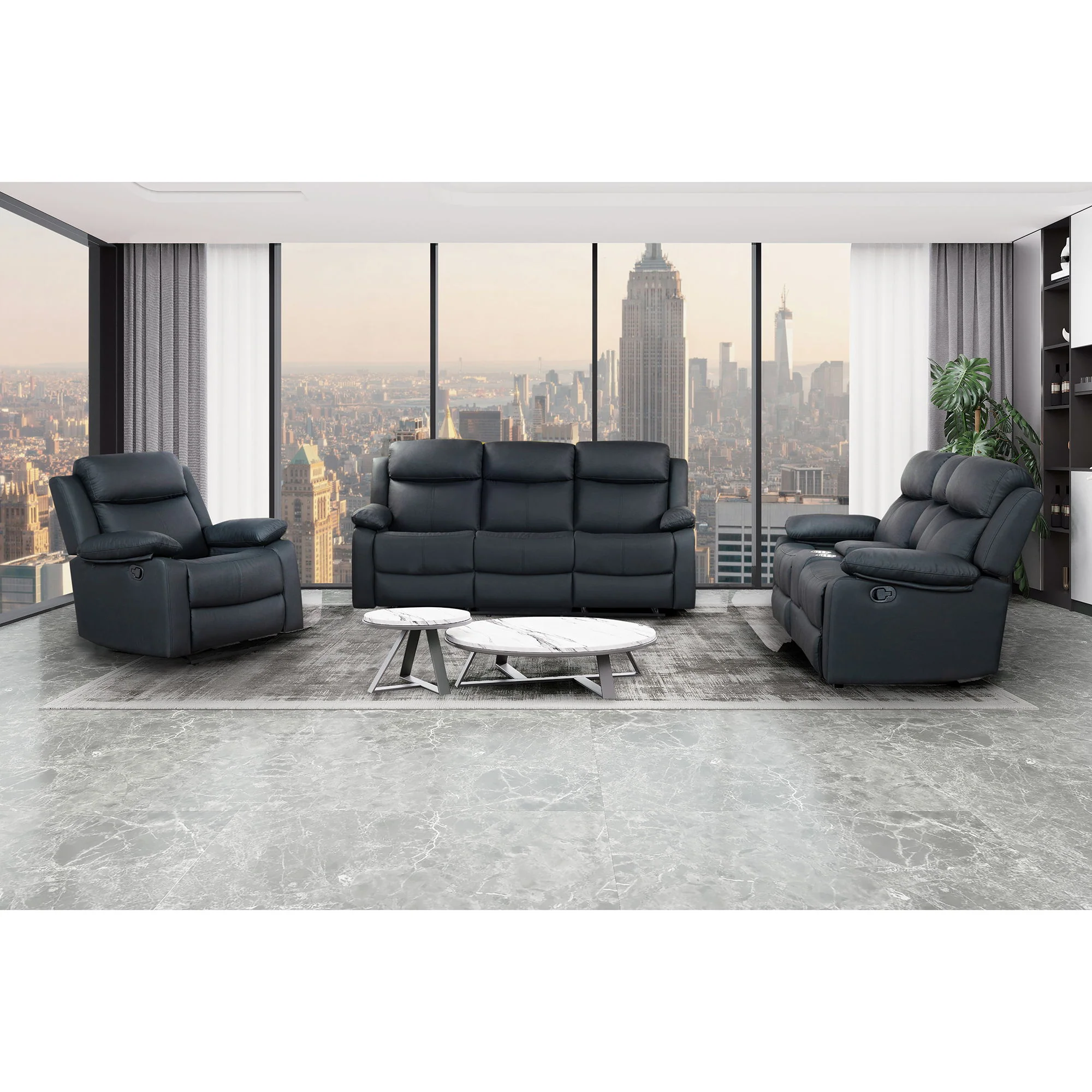 Blanche - Reclining Sofa With LED Lights - Image 5