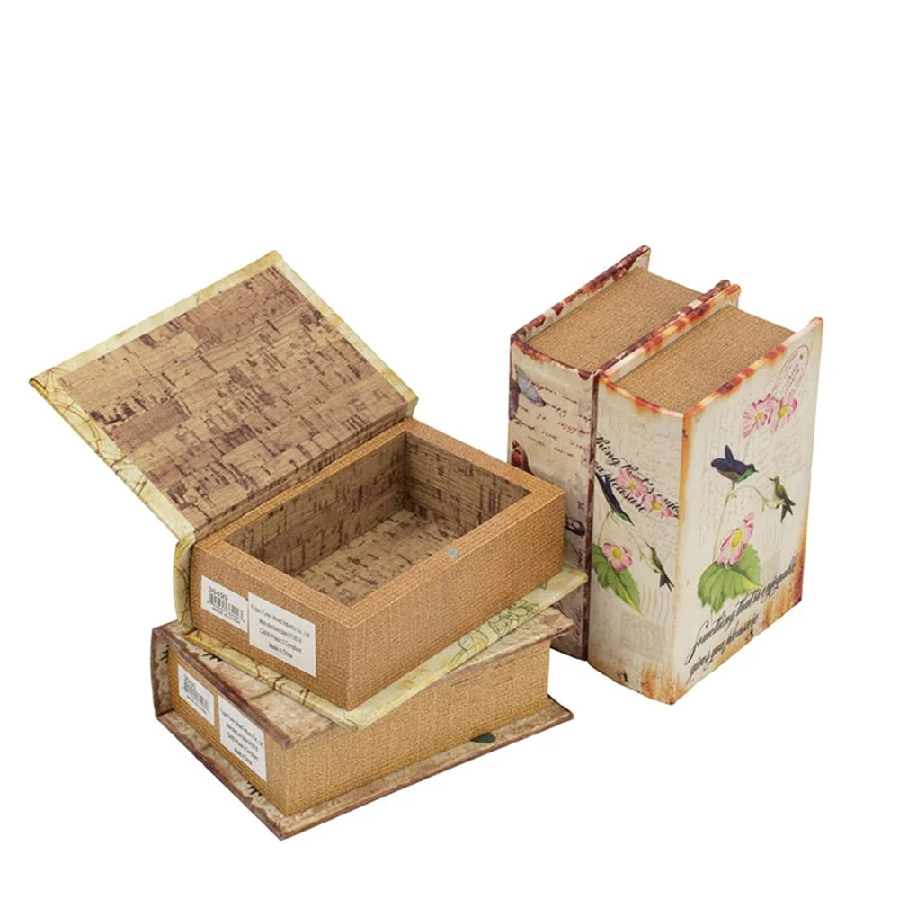 Book Boxes With Birds, Flowers, And Handwriting Design (Set of 4) - Multi - Image 3