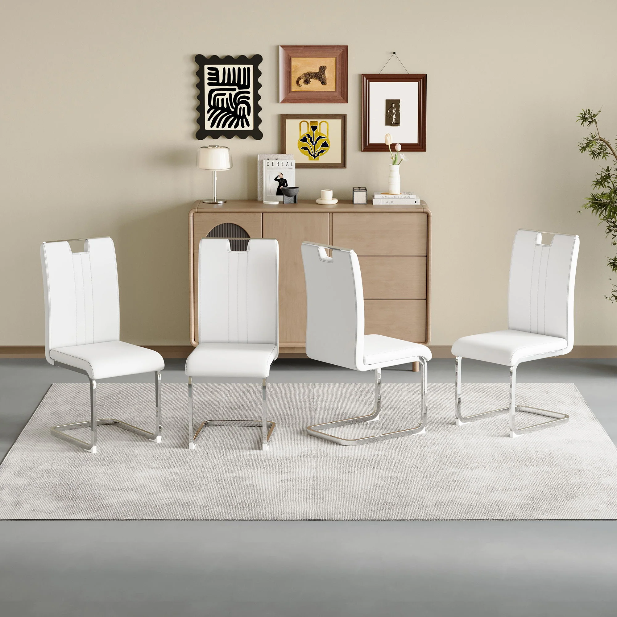 Bow Shaped Chairs, Ergonomic Design, Non Slip Base - Image 4