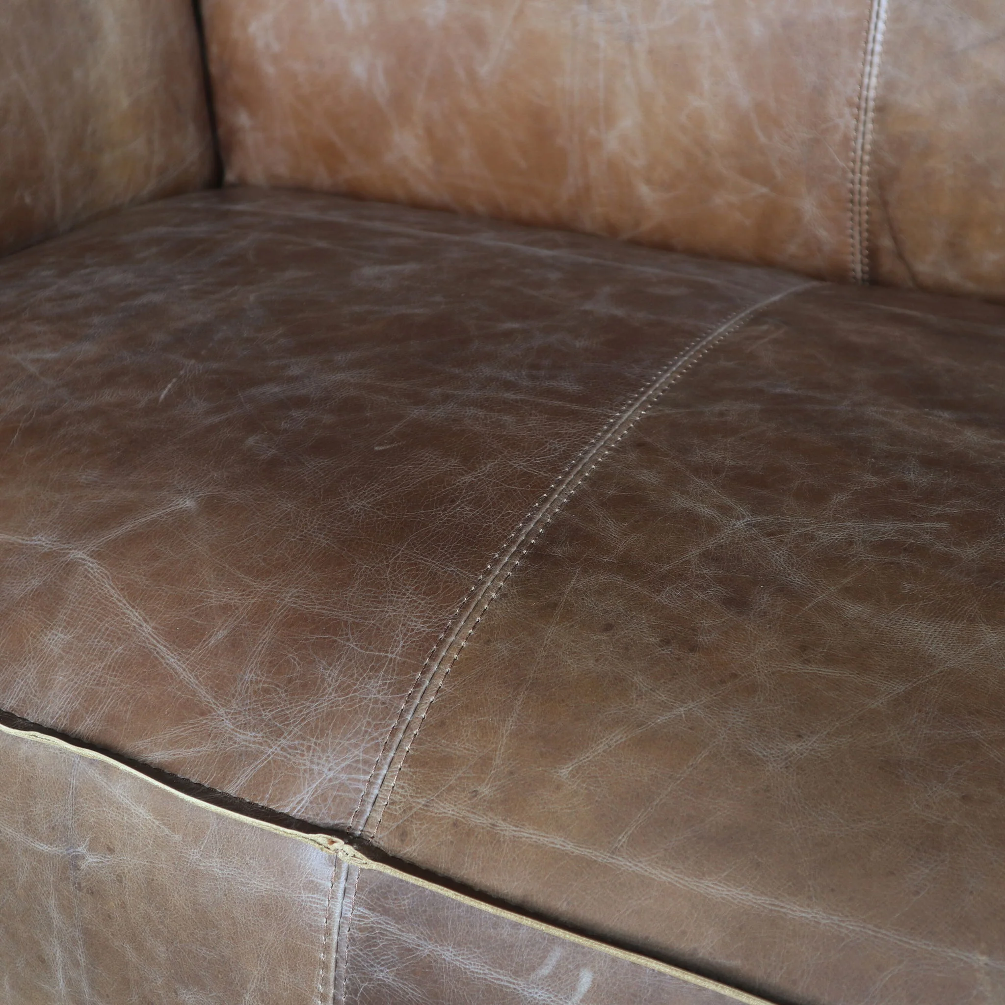 Brancaster - Grain Leather Sofa - Brown - Image 2