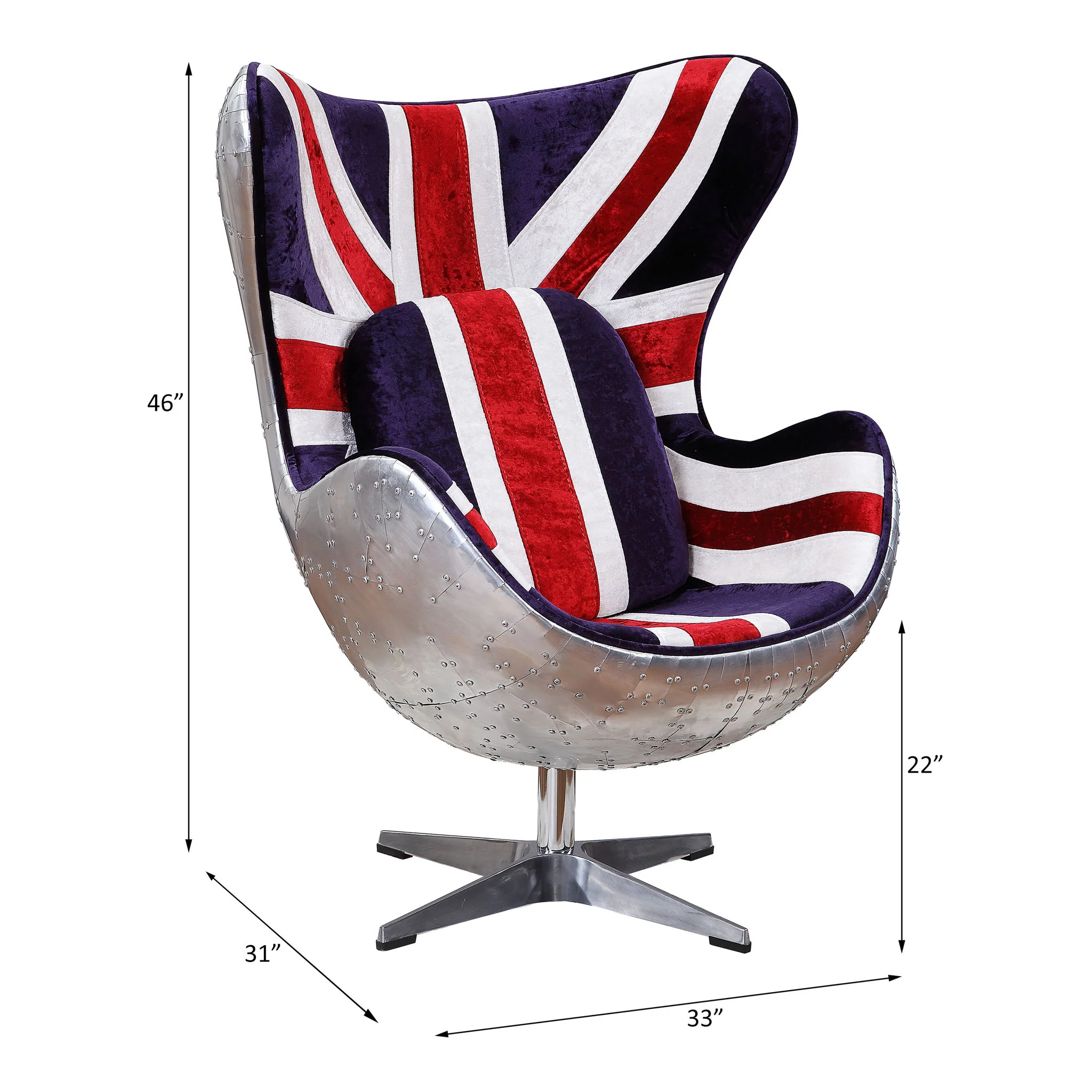 Brancaster - Pattern Accent Chair With Swivel - Multi - Image 3