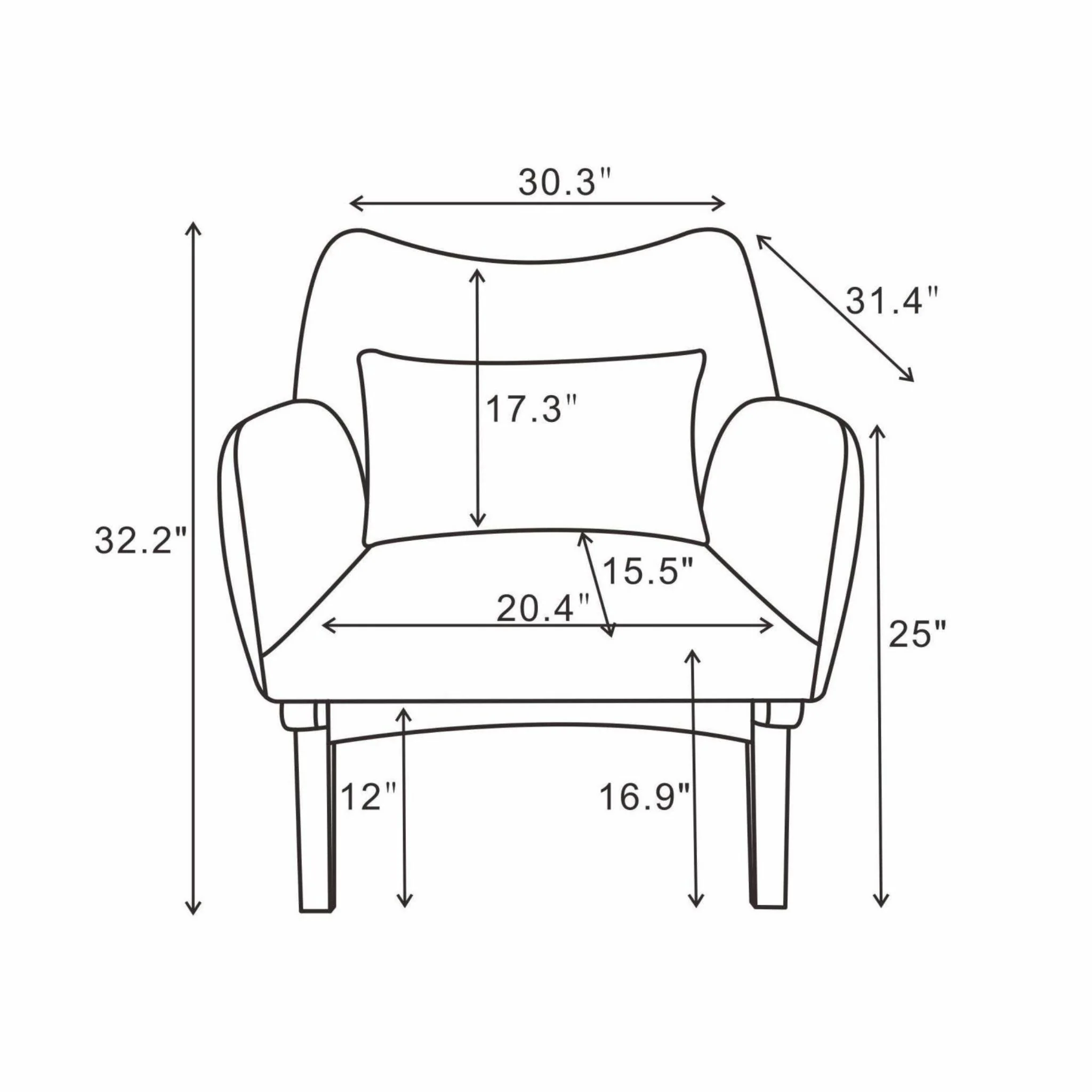 Brayden - Moder Armchair - Image 3